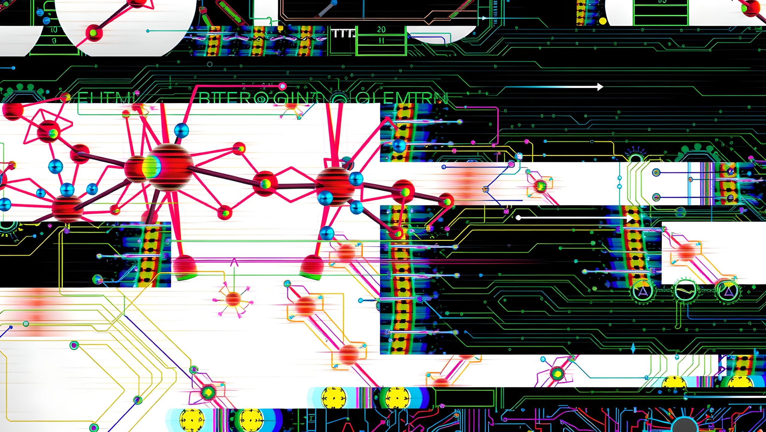 Futuristic Digital and Molecular Fusion