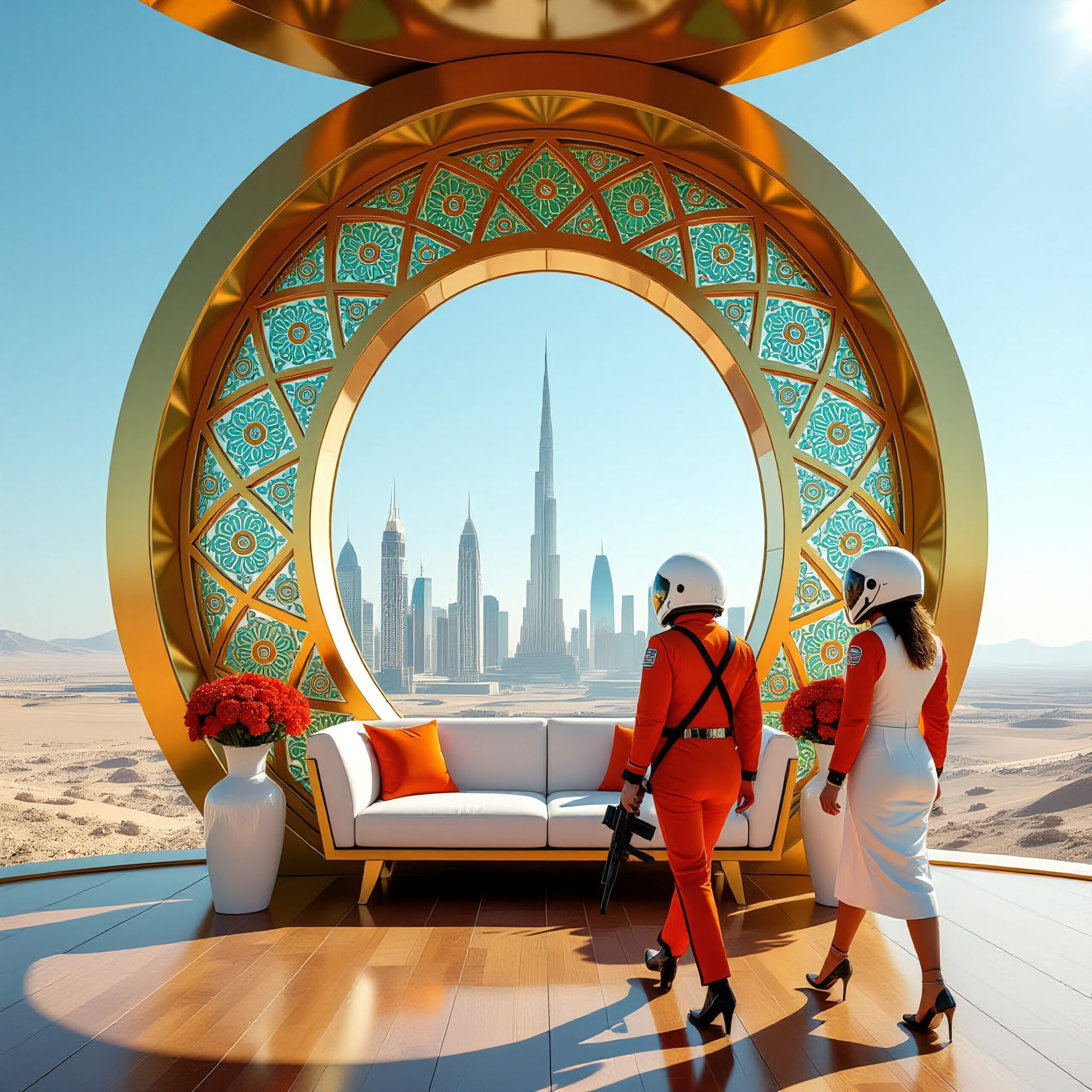 Futuristic Desert City View