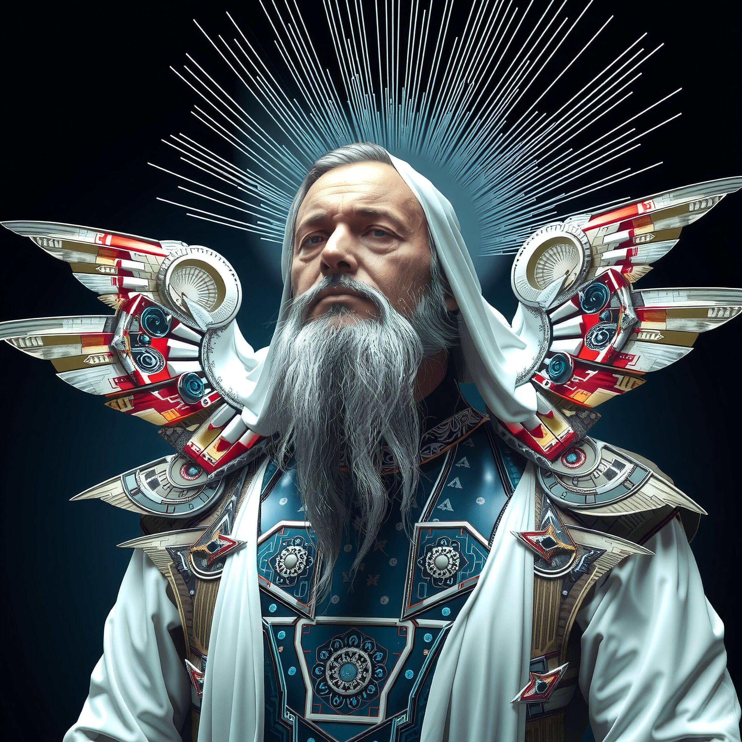 Futuristic Divine Regent Portrait