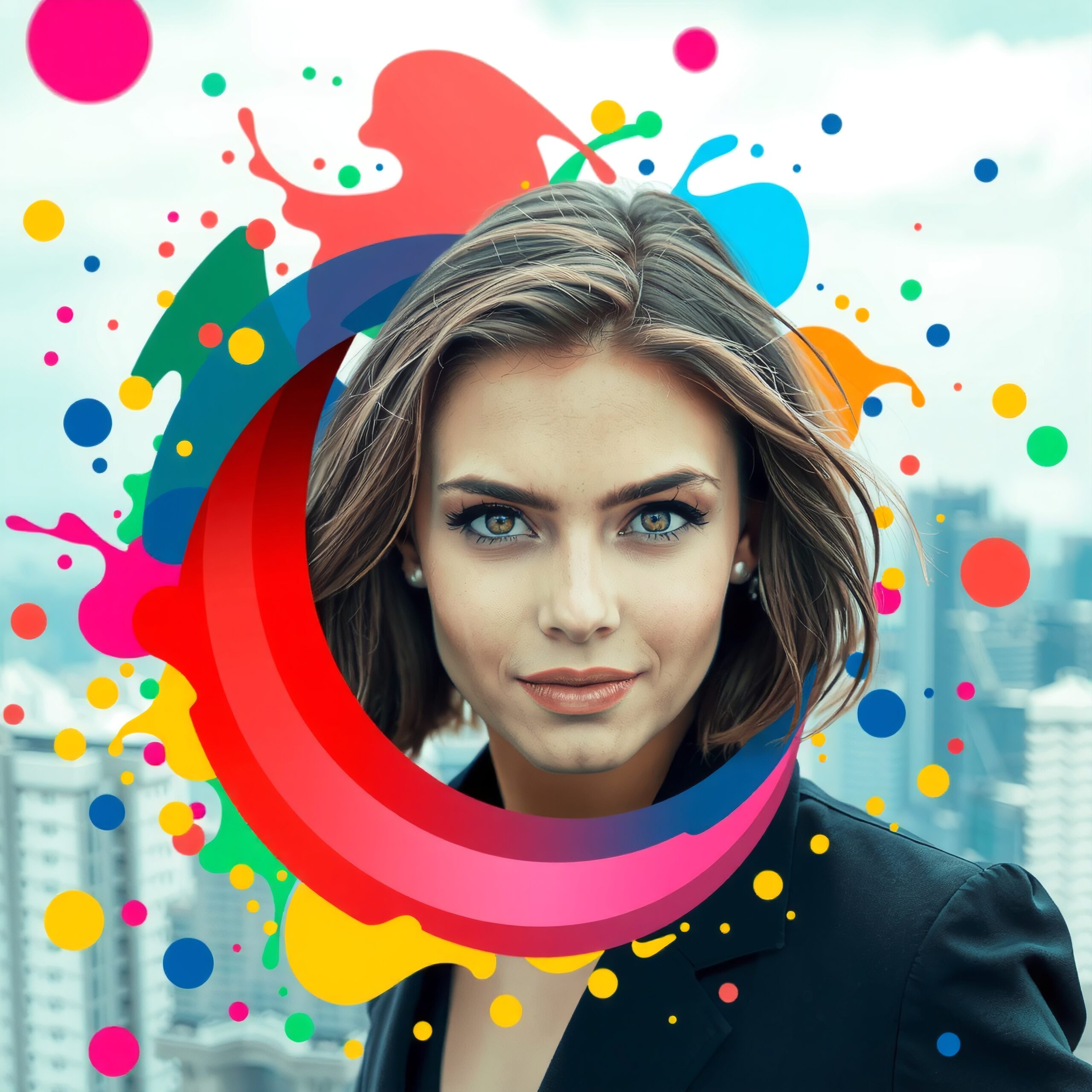 Colorful Portrait in Urban Setting