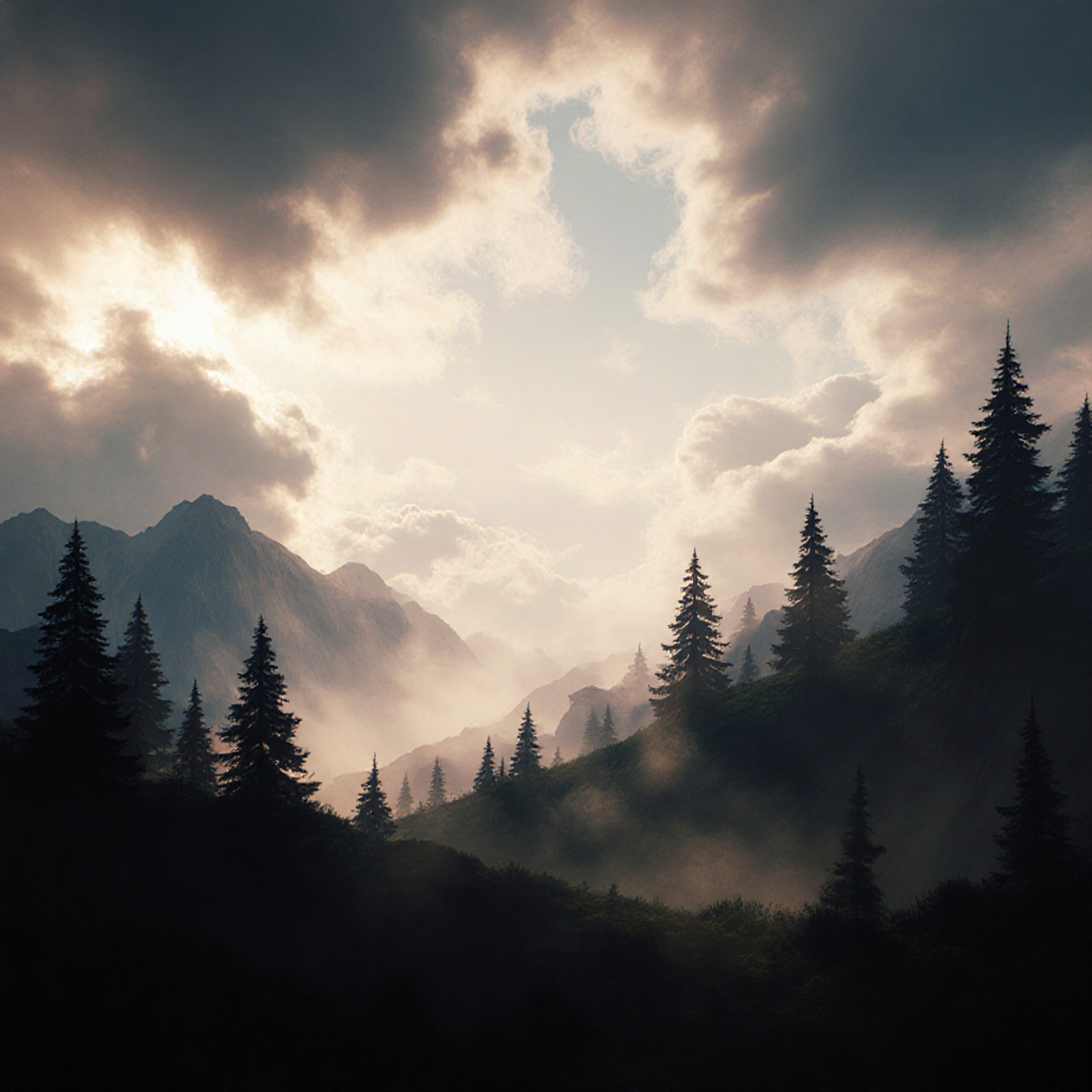 Misty Mountain Morning Serenity