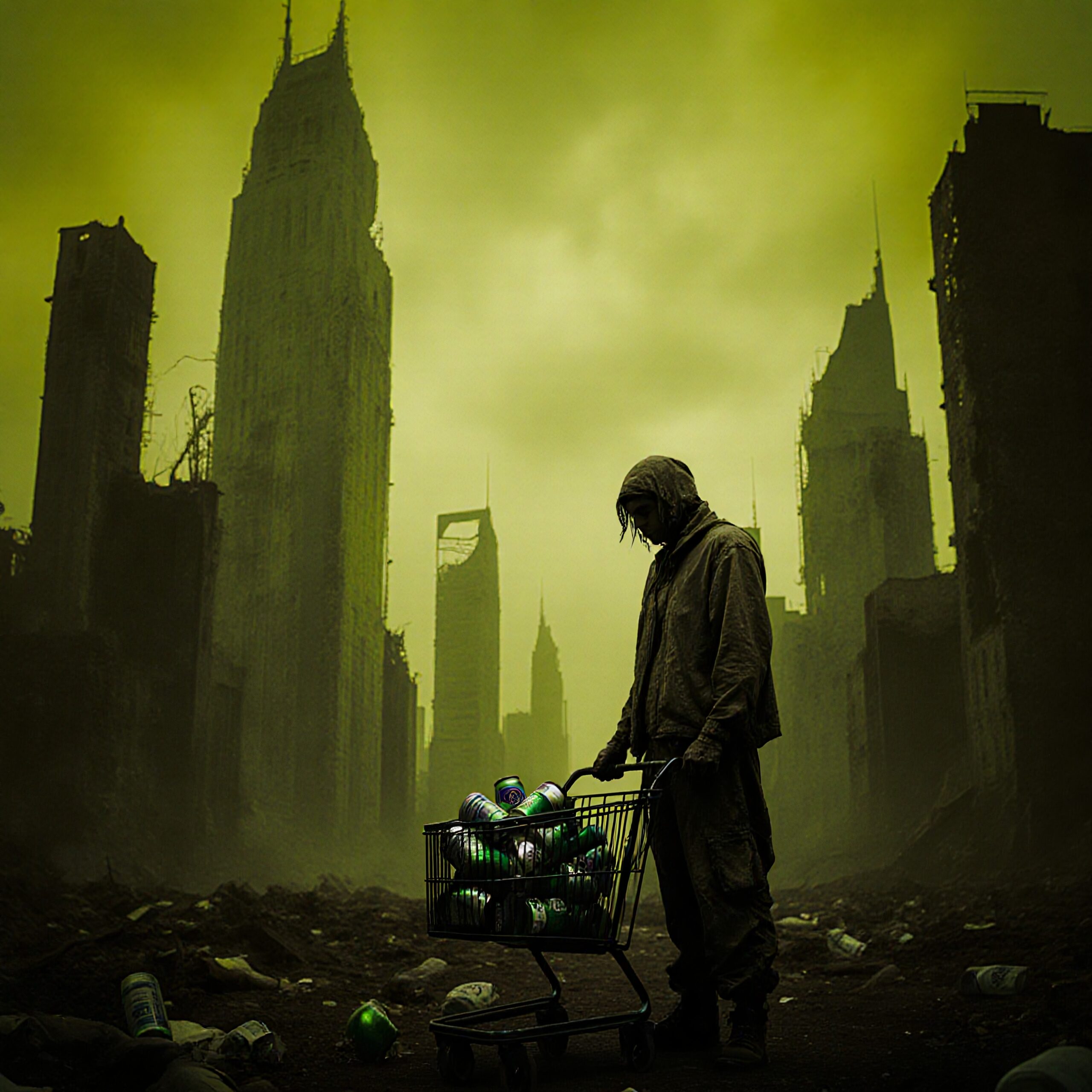 Post-Apocalyptic Urban Scavenger Scene