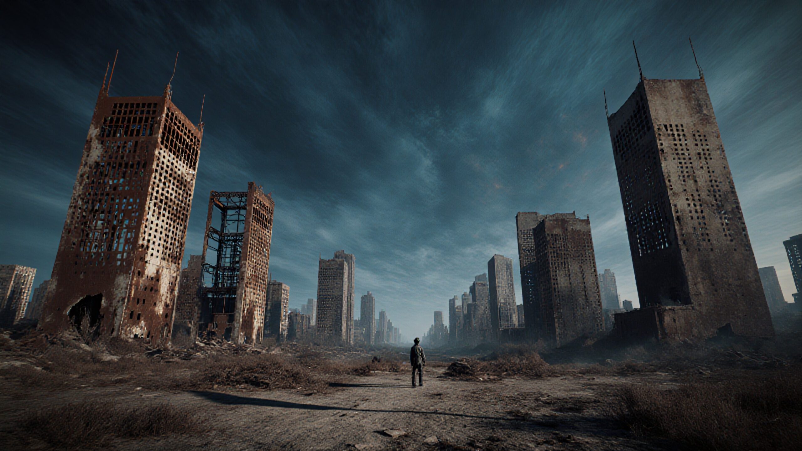 Post-Apocalyptic Urban Decay Scene