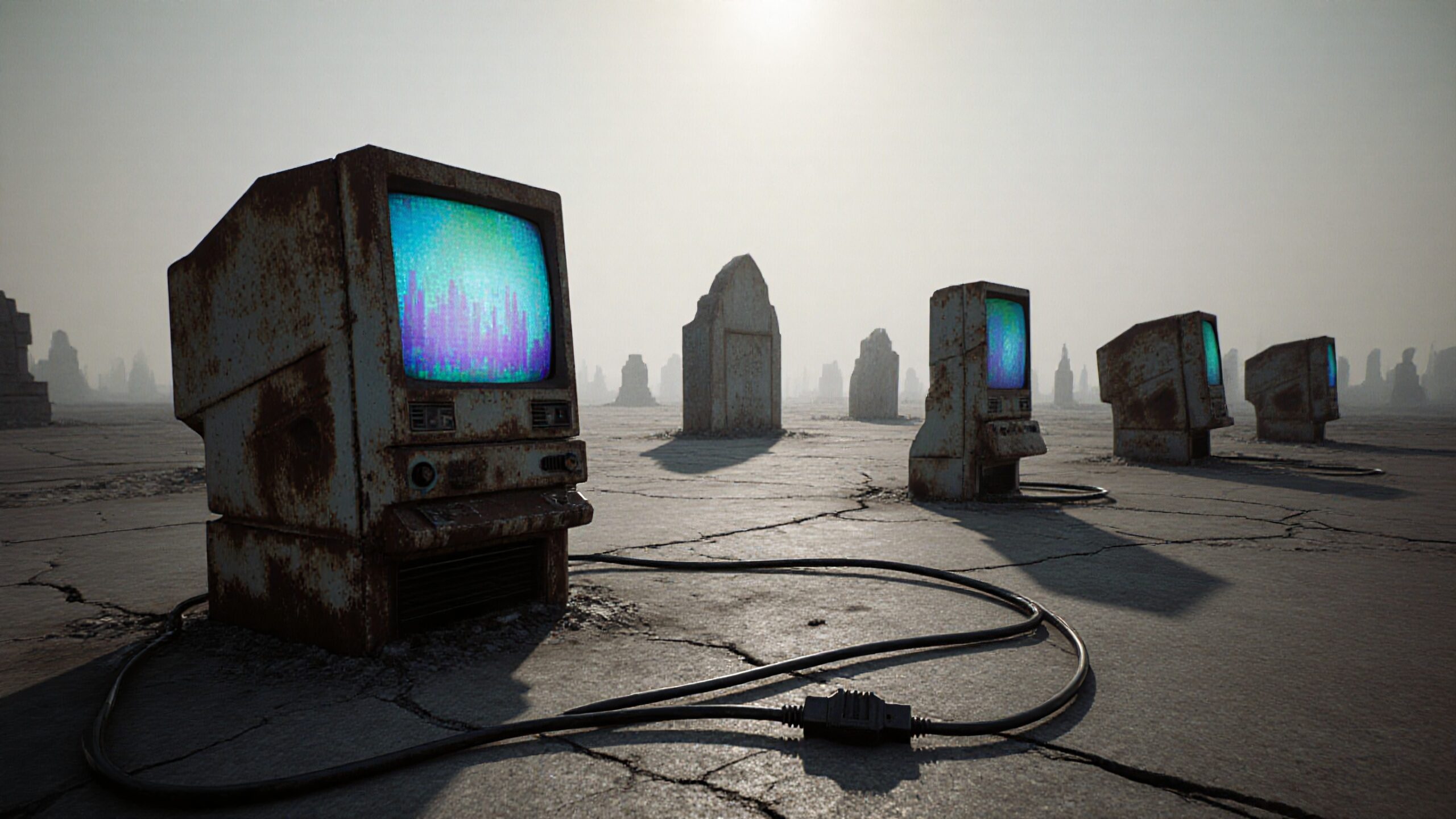 Forgotten Technology Desert Landscape