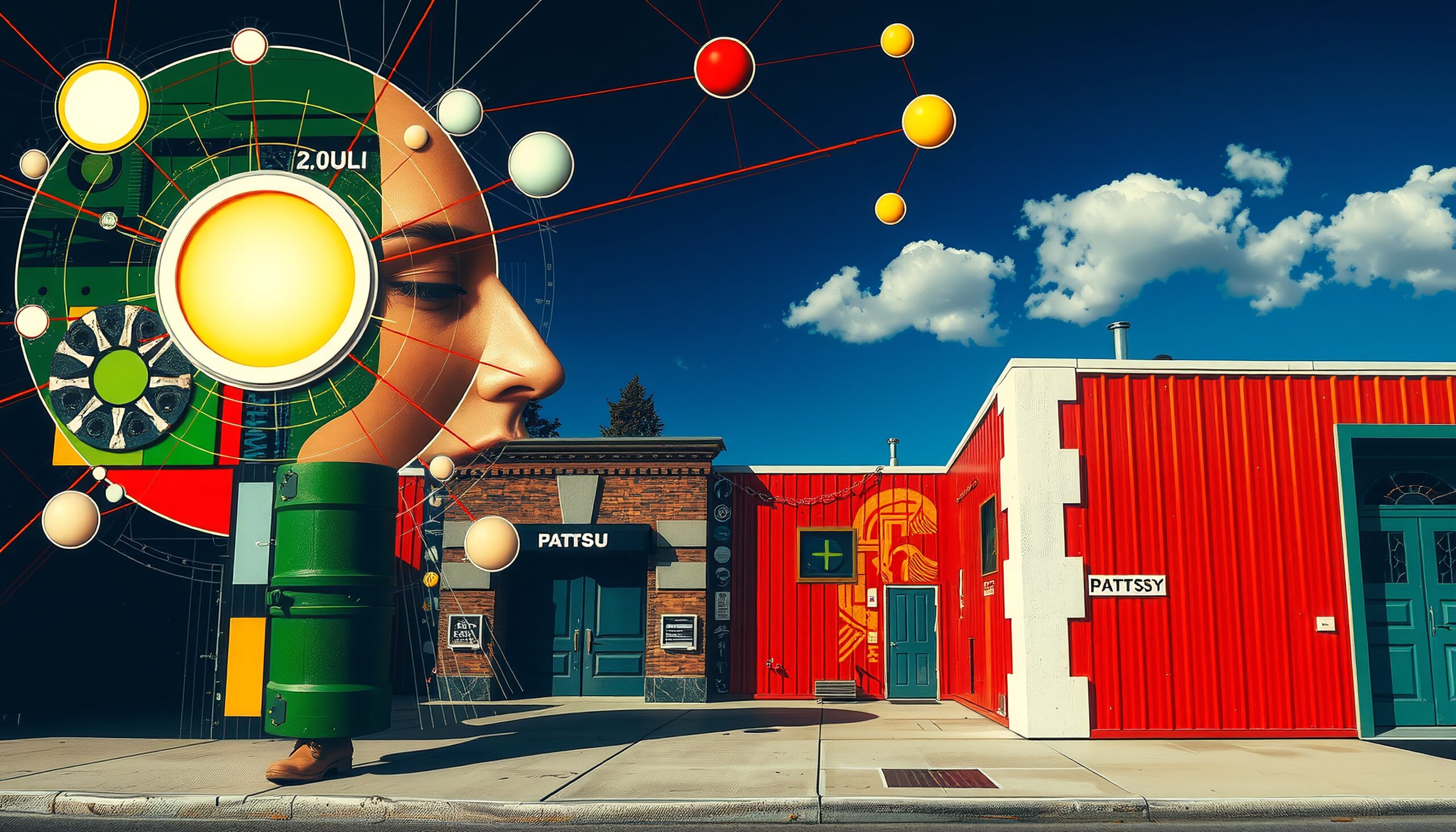 Surreal Urban Geometric Composition