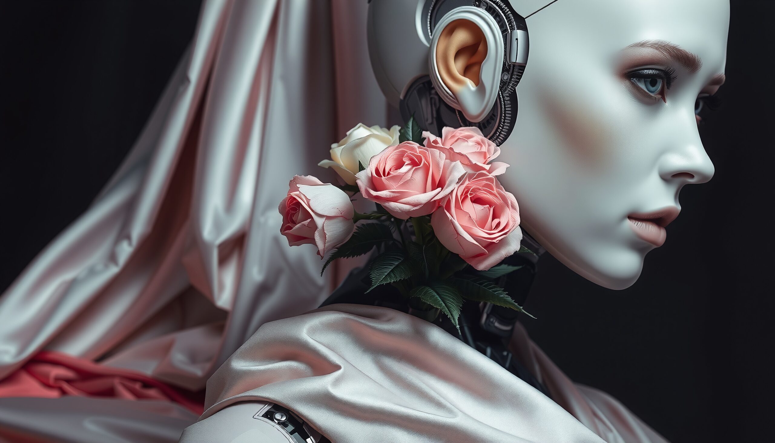 Harmonious Fusion Robot and Roses