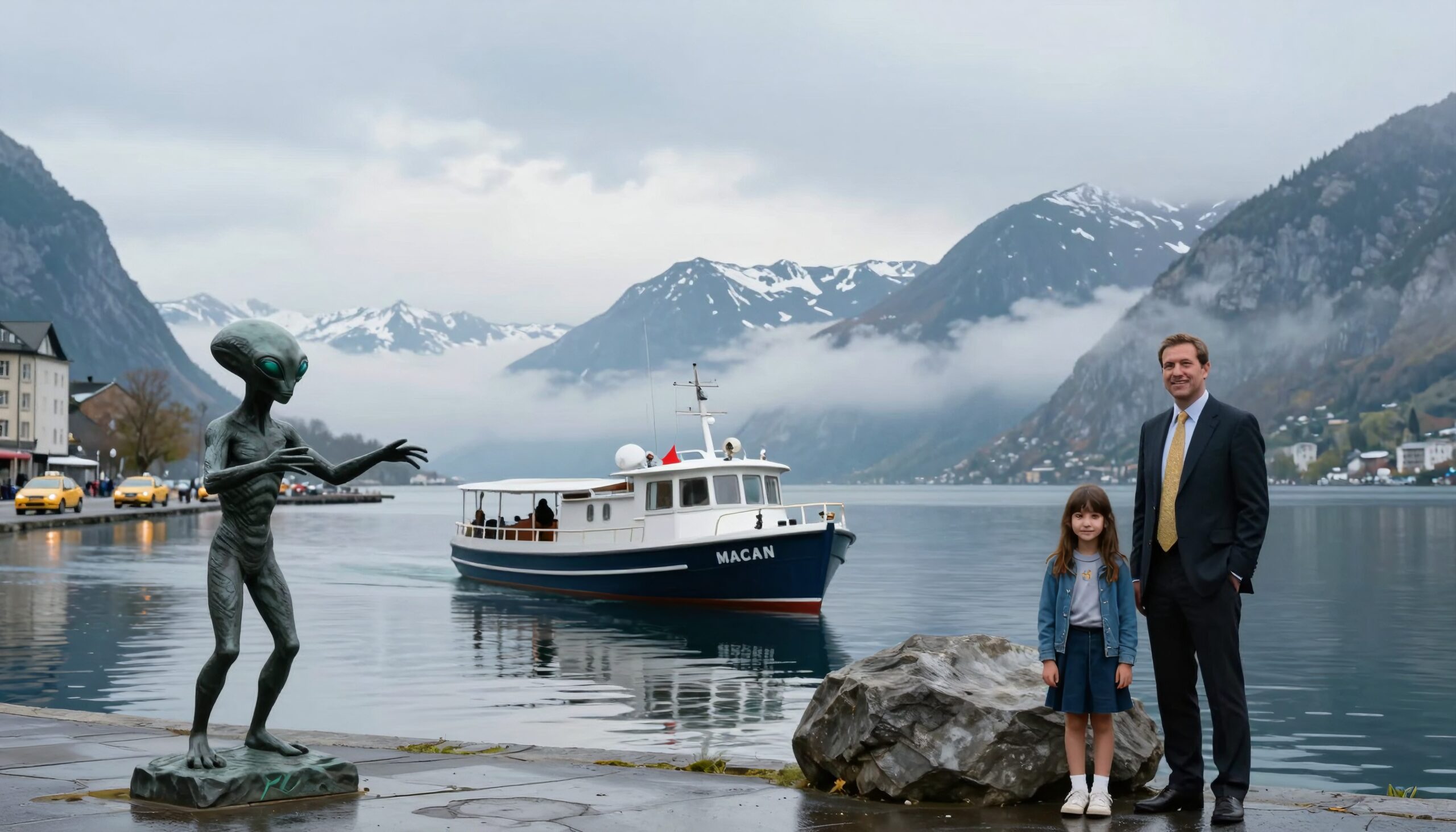 Alien Statue by Norwegian Fjord