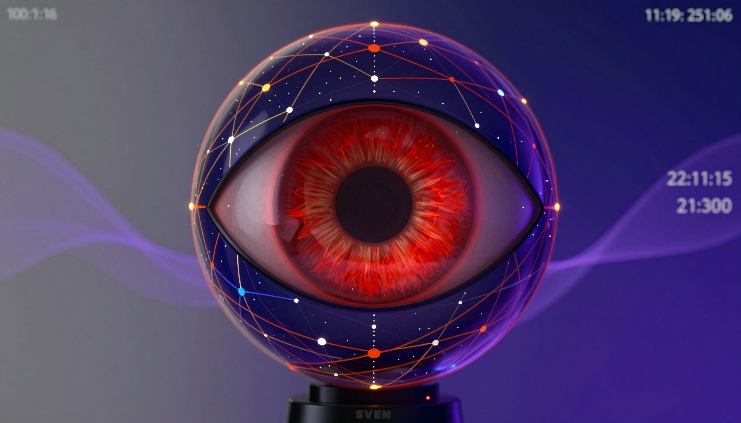 Futuristic Eye Digital Network Sphere