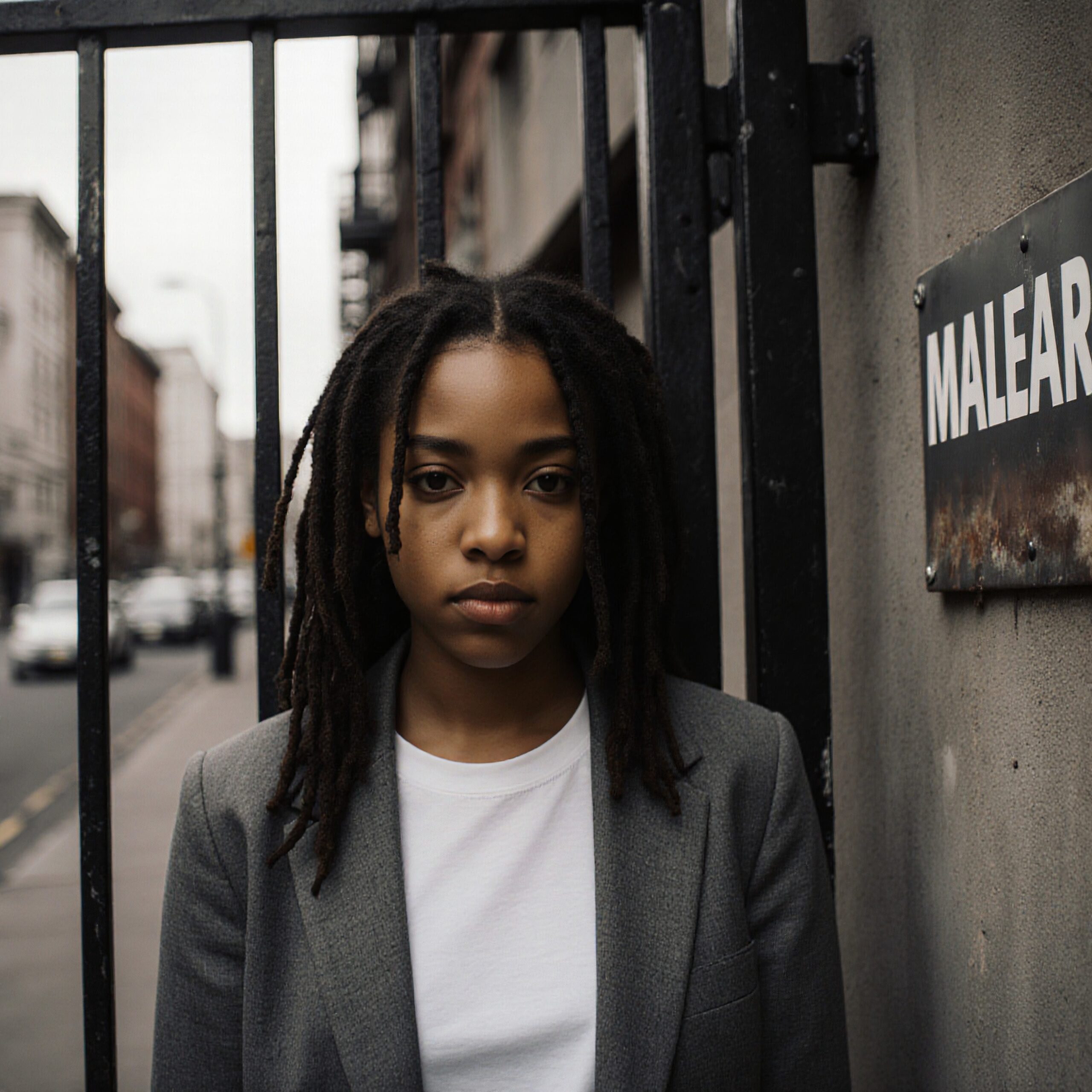 Urban Portrait with City Background