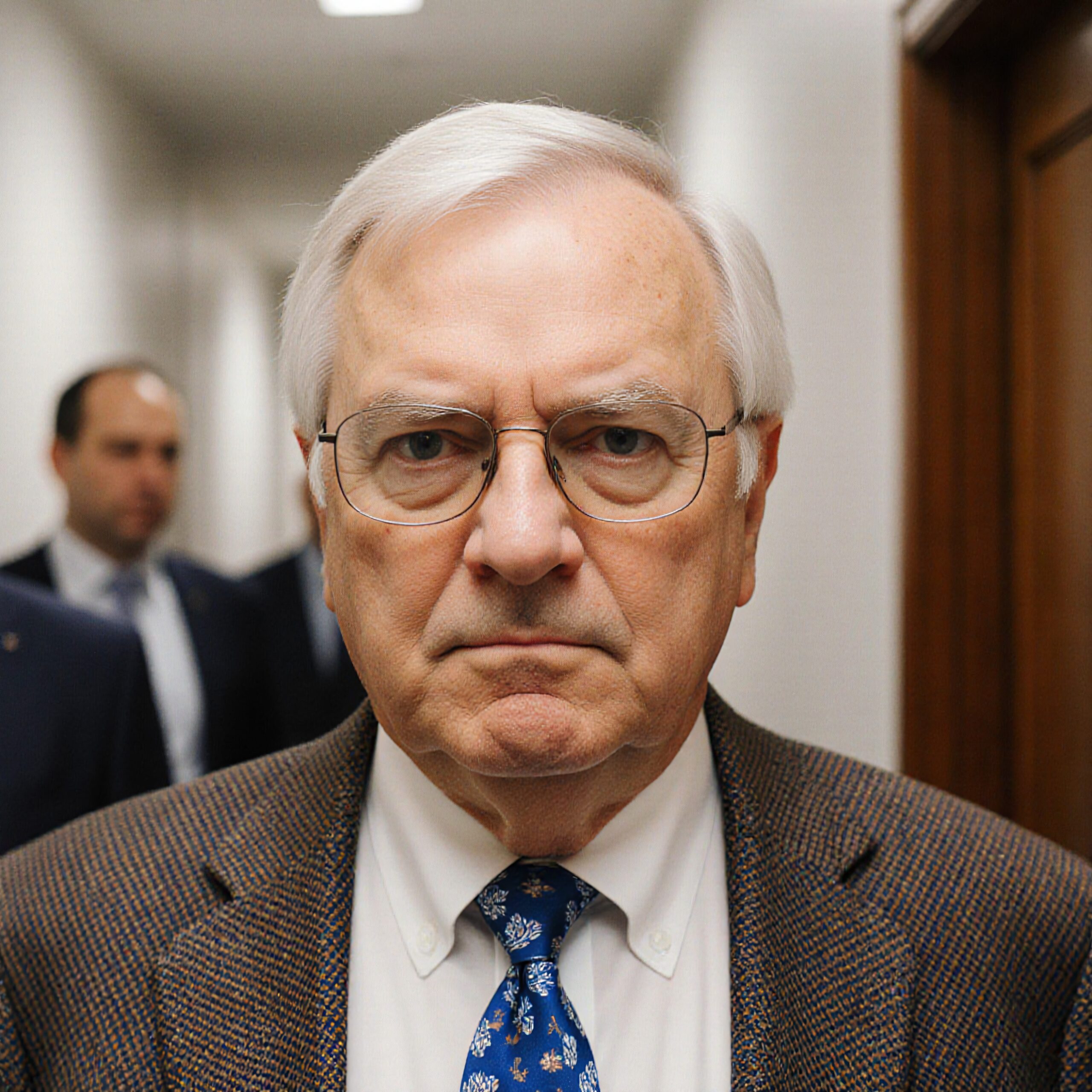 Elderly Man in Hallway Portrait