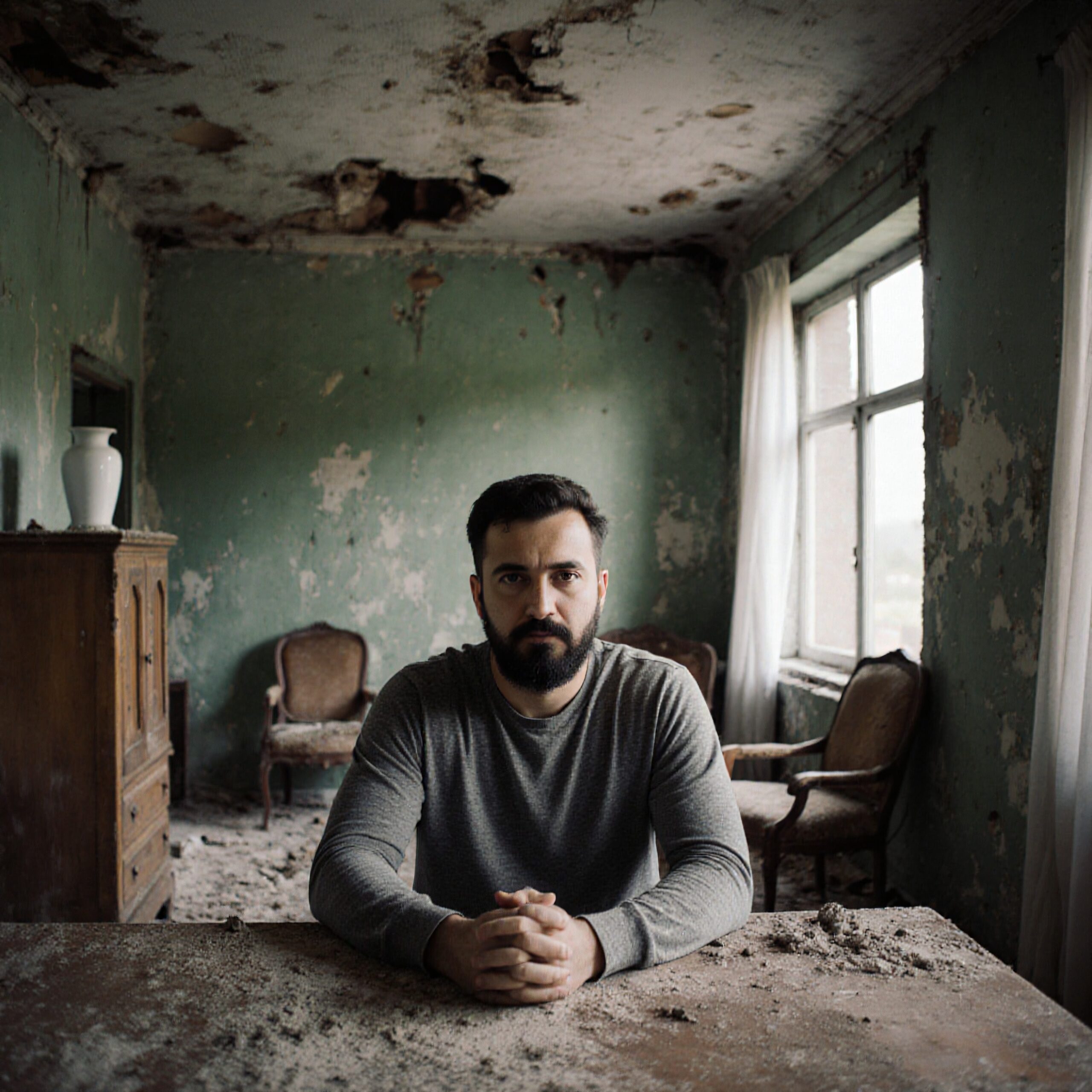 Man in a Decaying Room