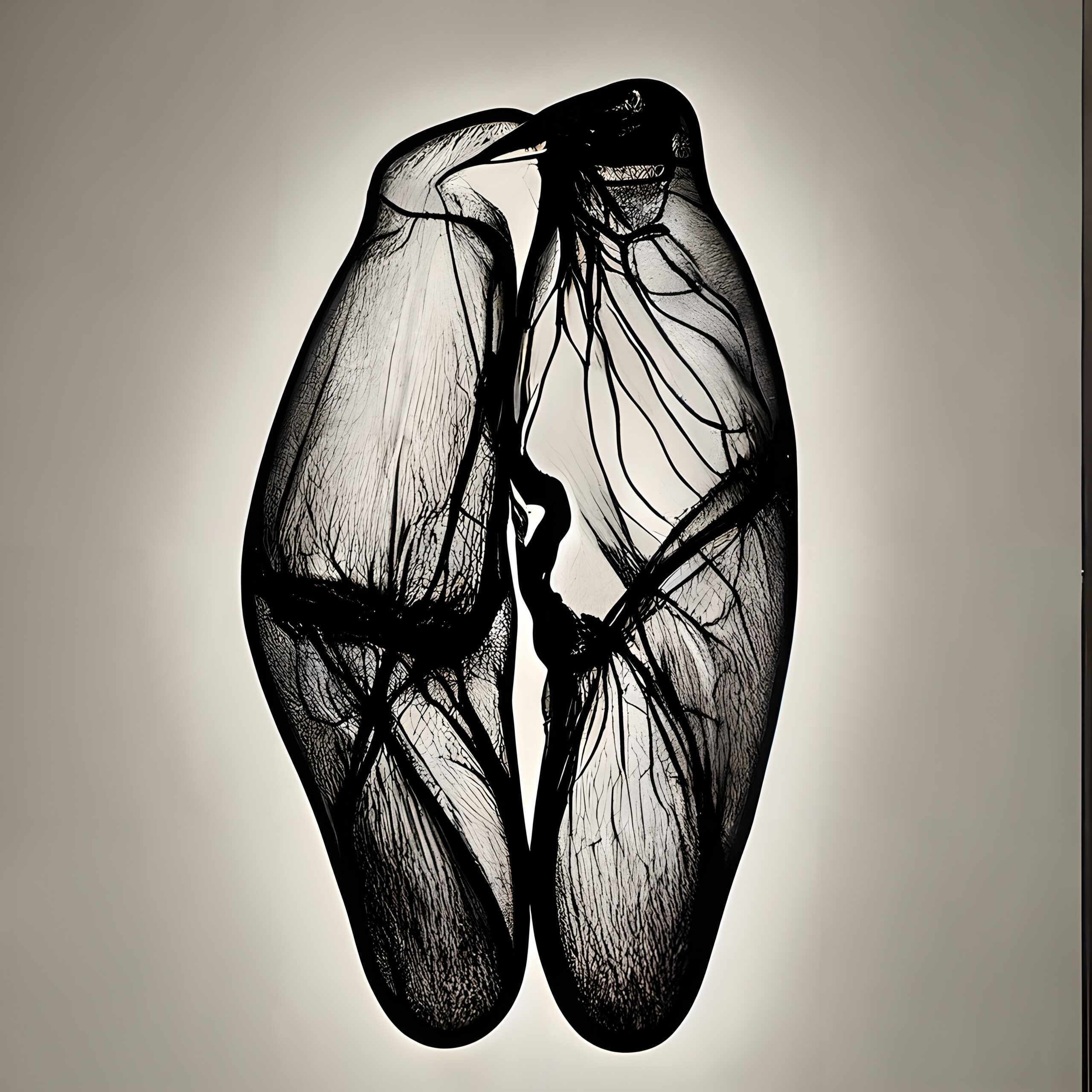 Intertwined Organisms in Delicate Silhouette