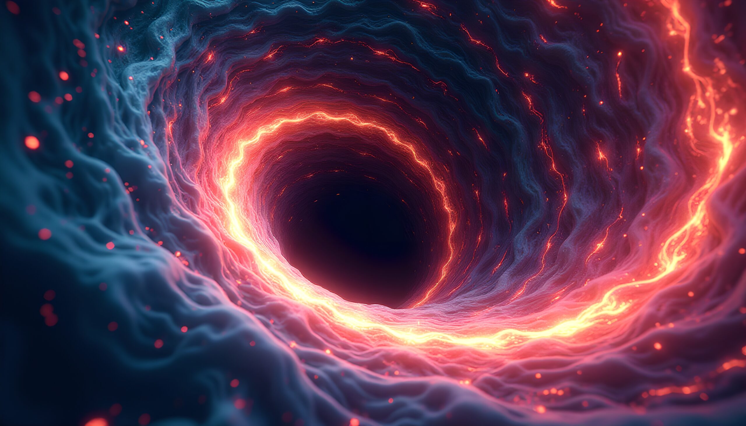 Fiery Cosmic Vortex in Space