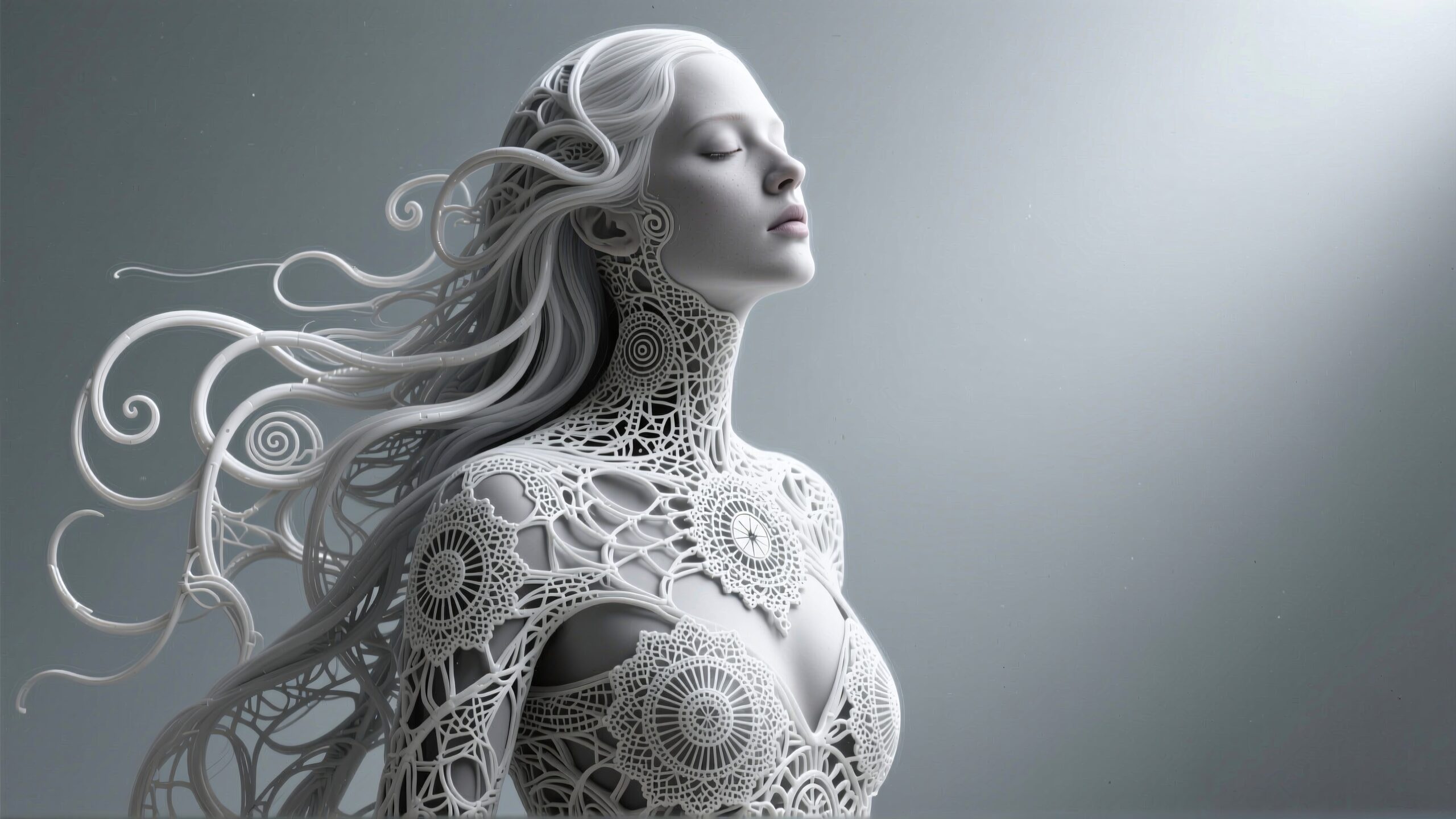 Enchanting Ethereal Lace Woman