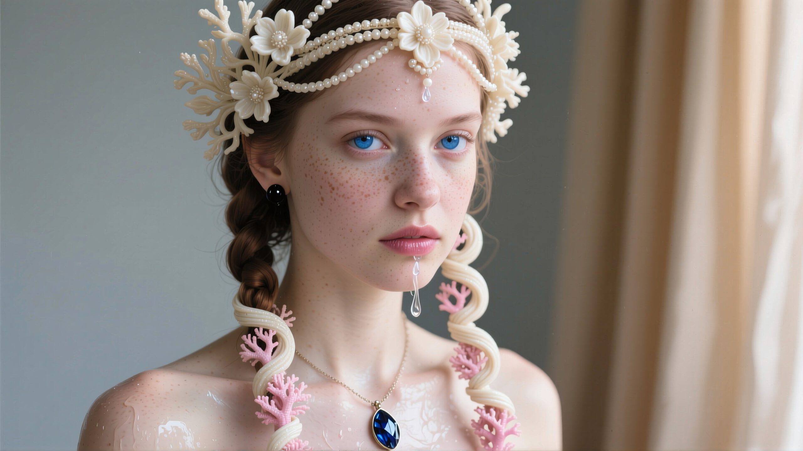 Oceanic Elegance Serene Portrait