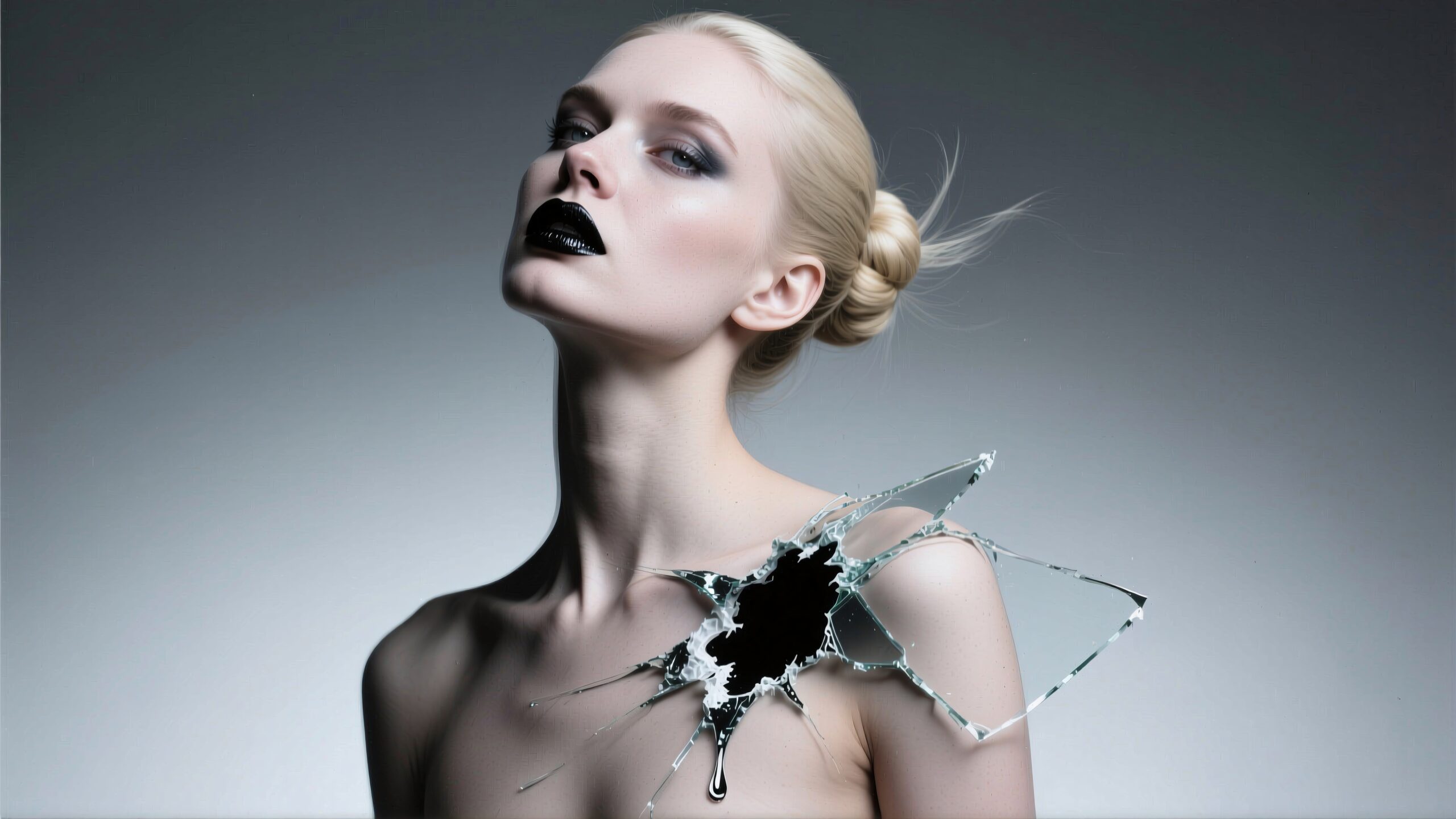 Surreal Fashion Portrait with Glass