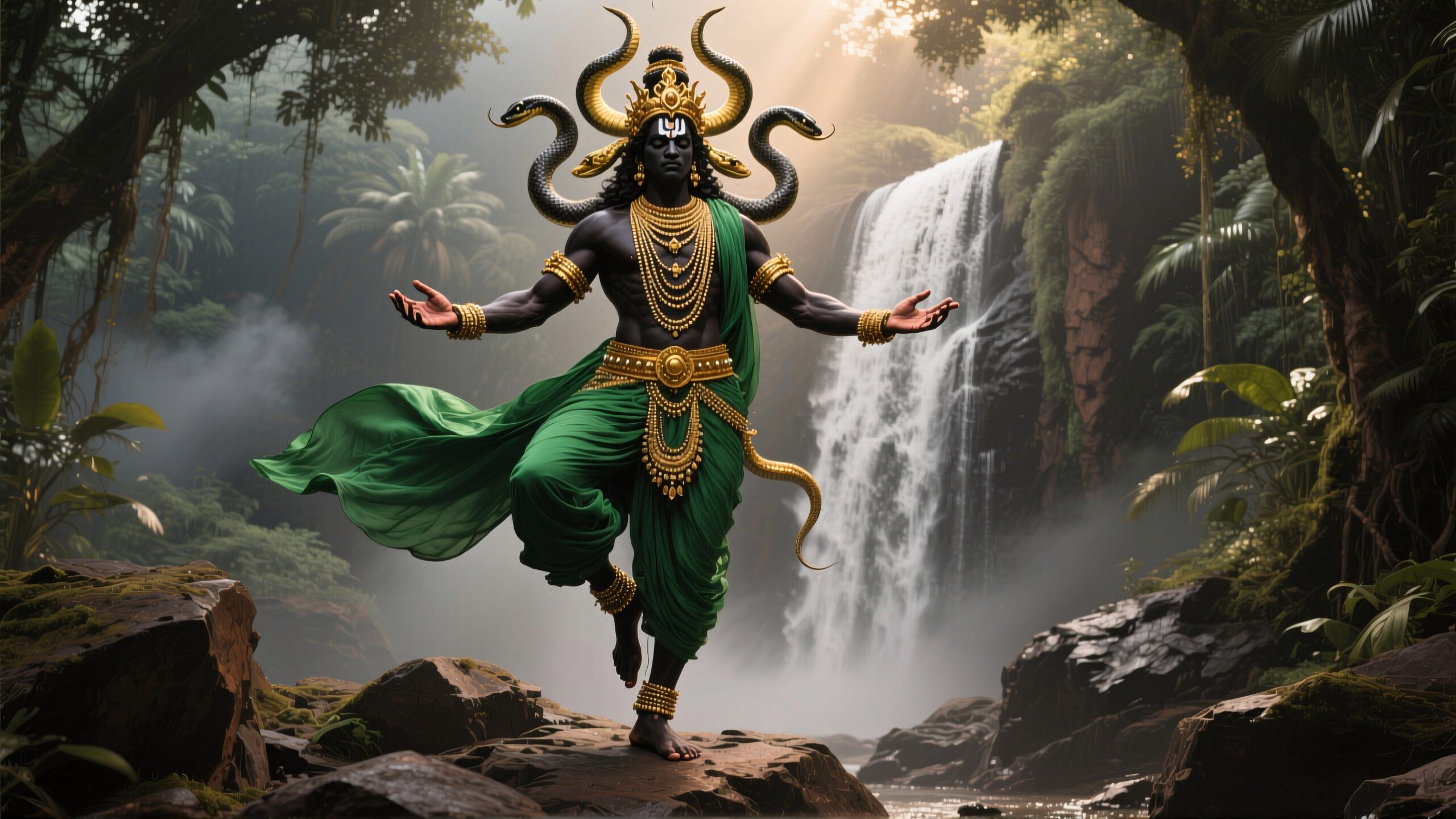Serpentine Deity in Jungle Serenity