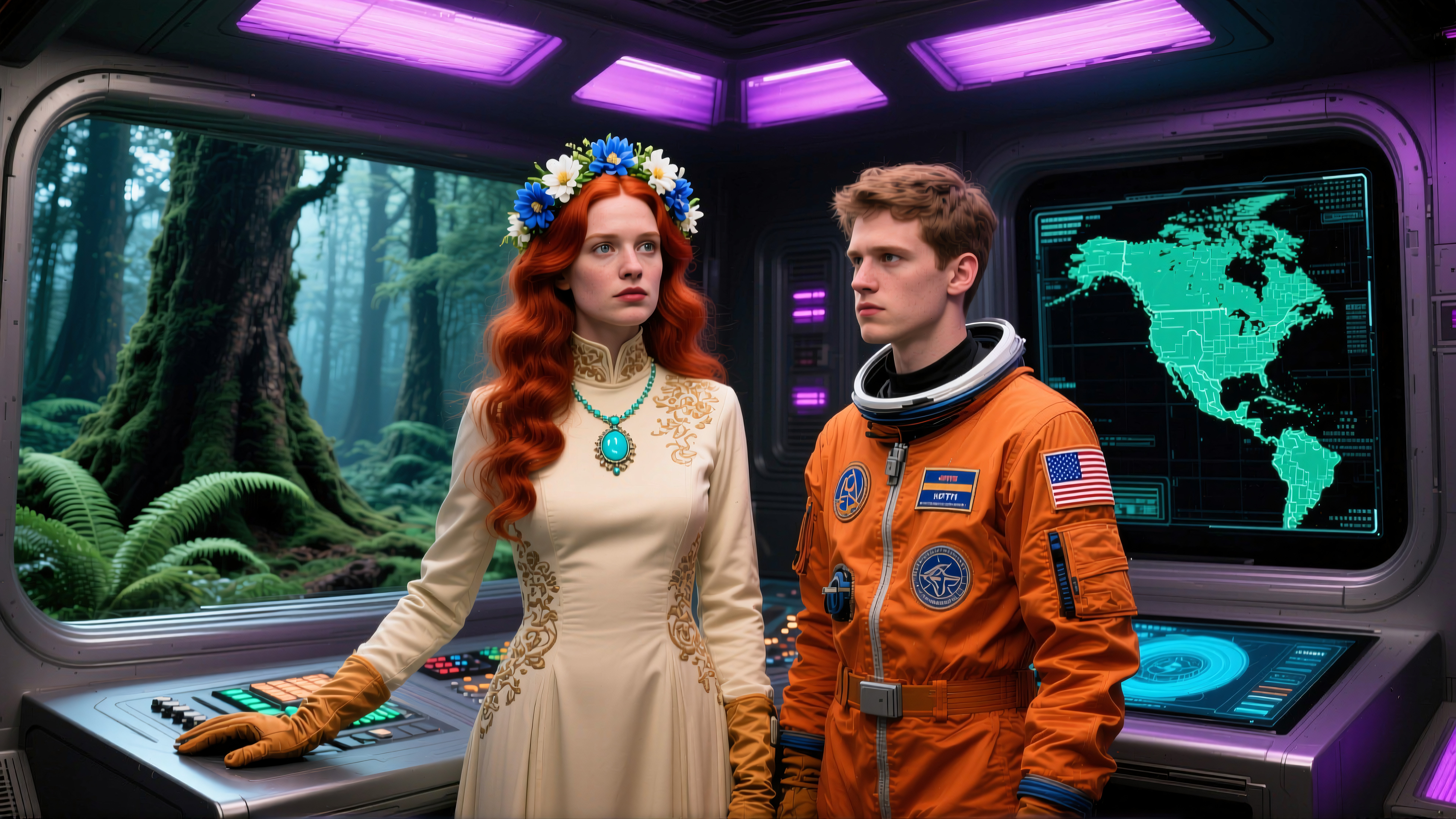 Floral Queen and Astronaut Together