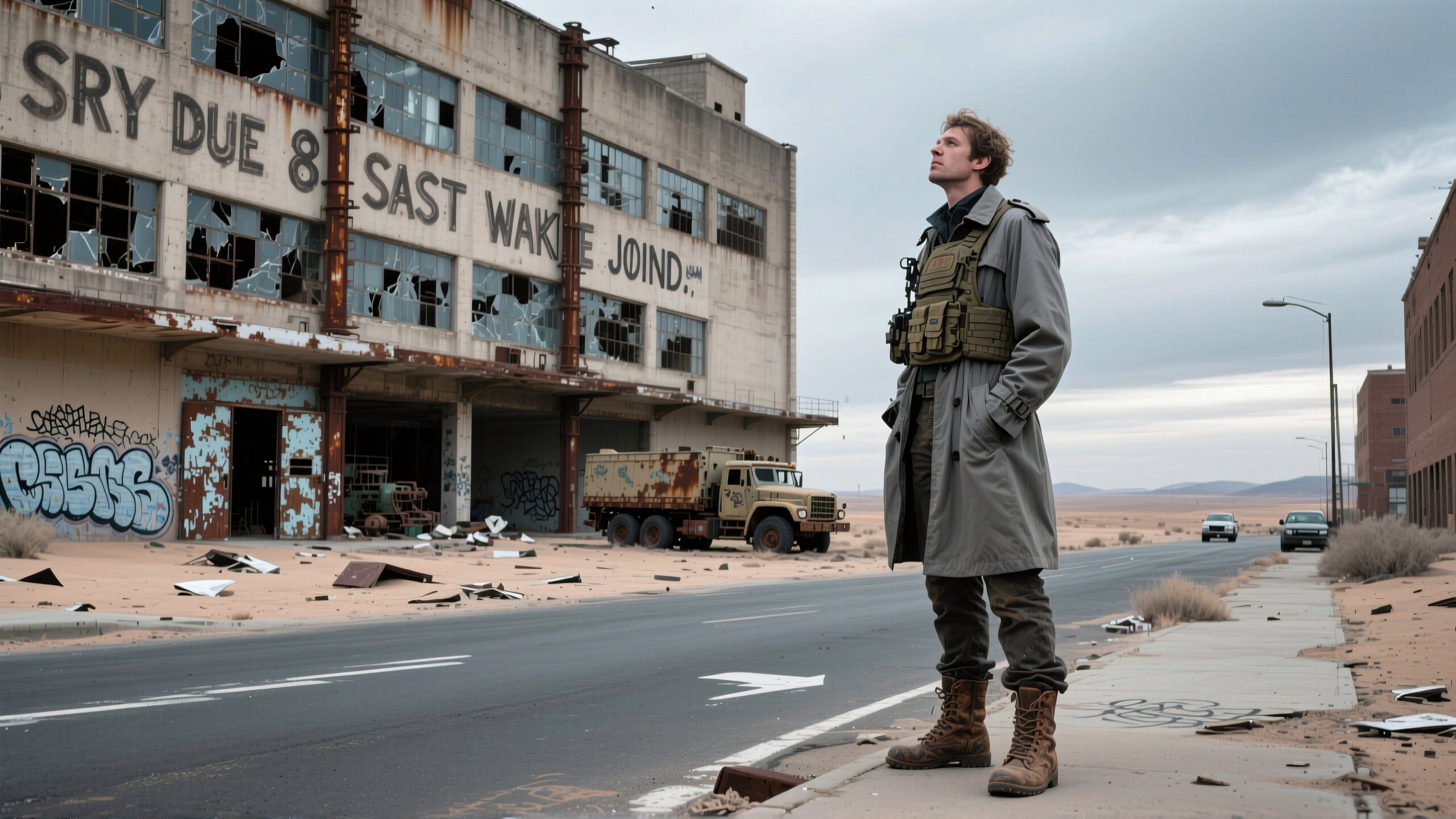 Contemplative Stroll Through Urban Ruins