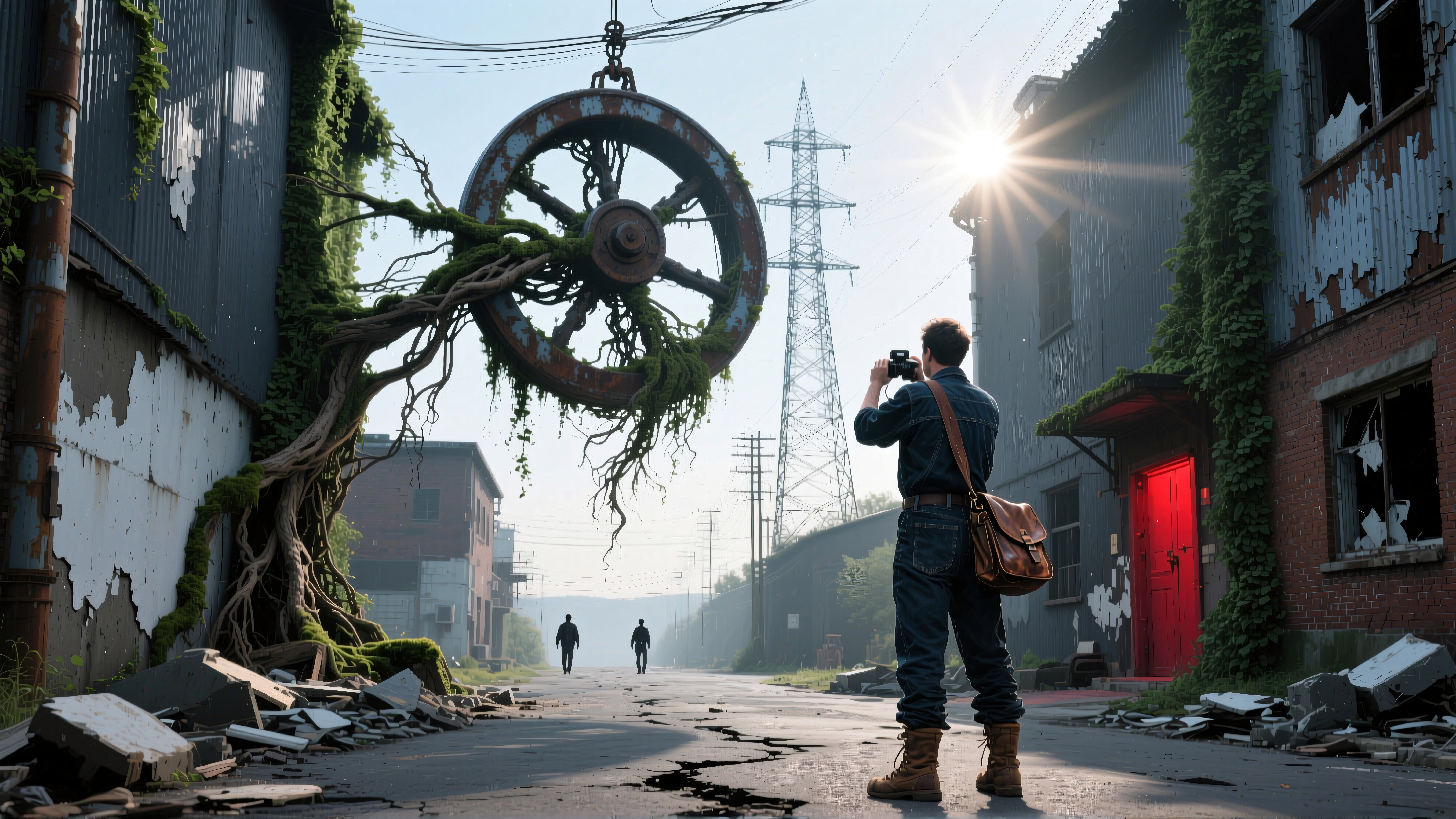 Nature Reclaims Abandoned Urban Street