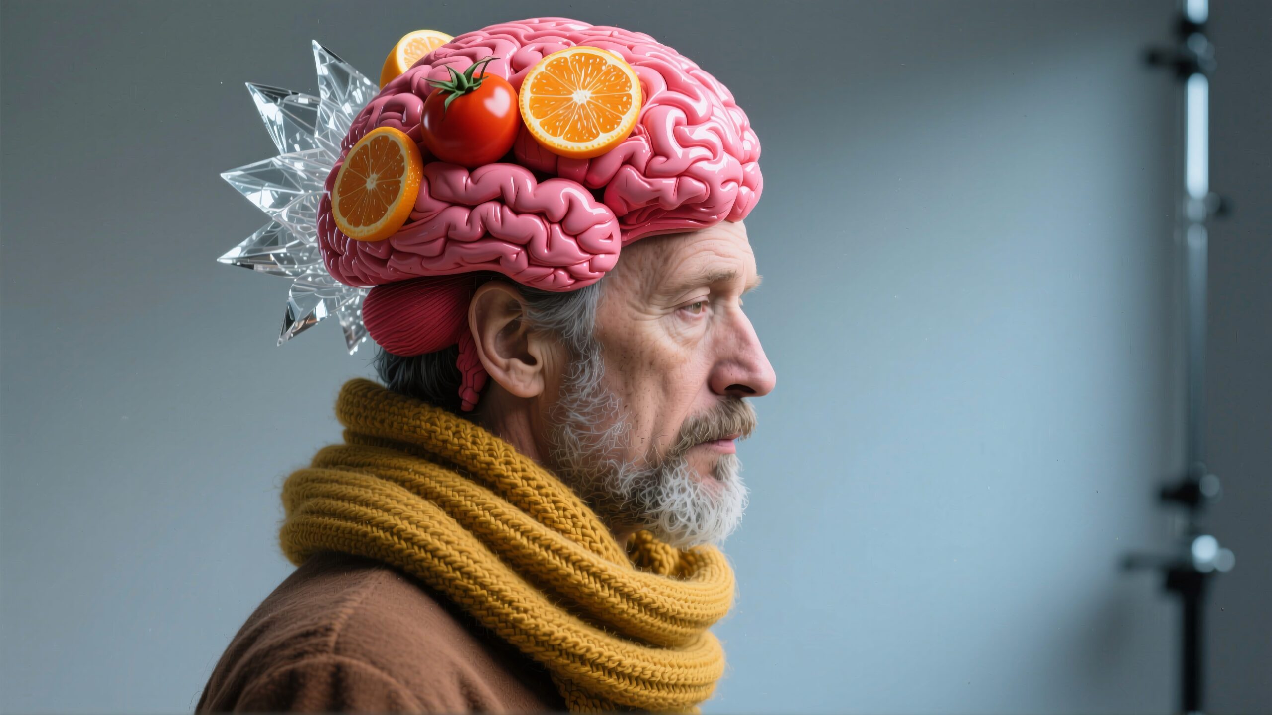 Whimsical Brain Fruit Headgear