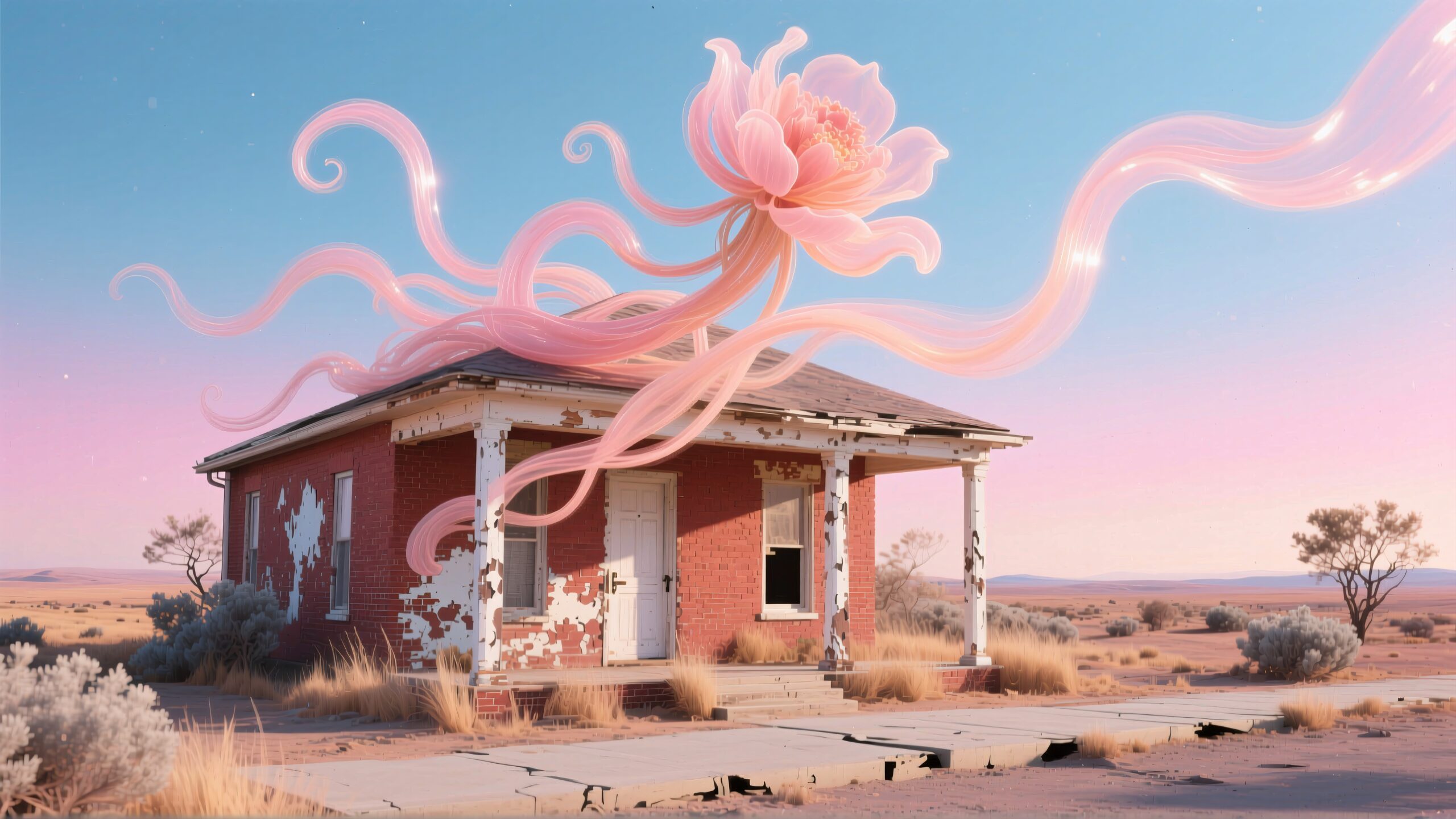 Surreal Flower Adorns Desert Home