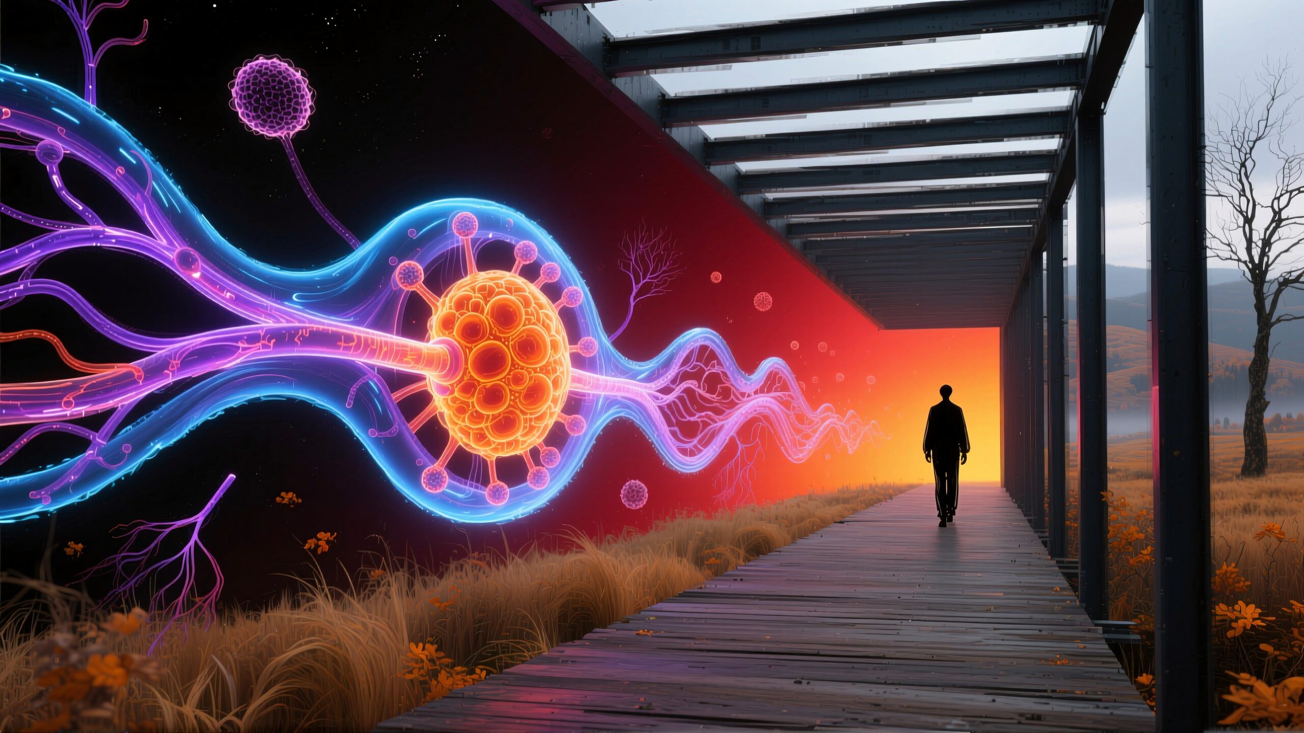 Neon Pathway Through Nature’s Dream