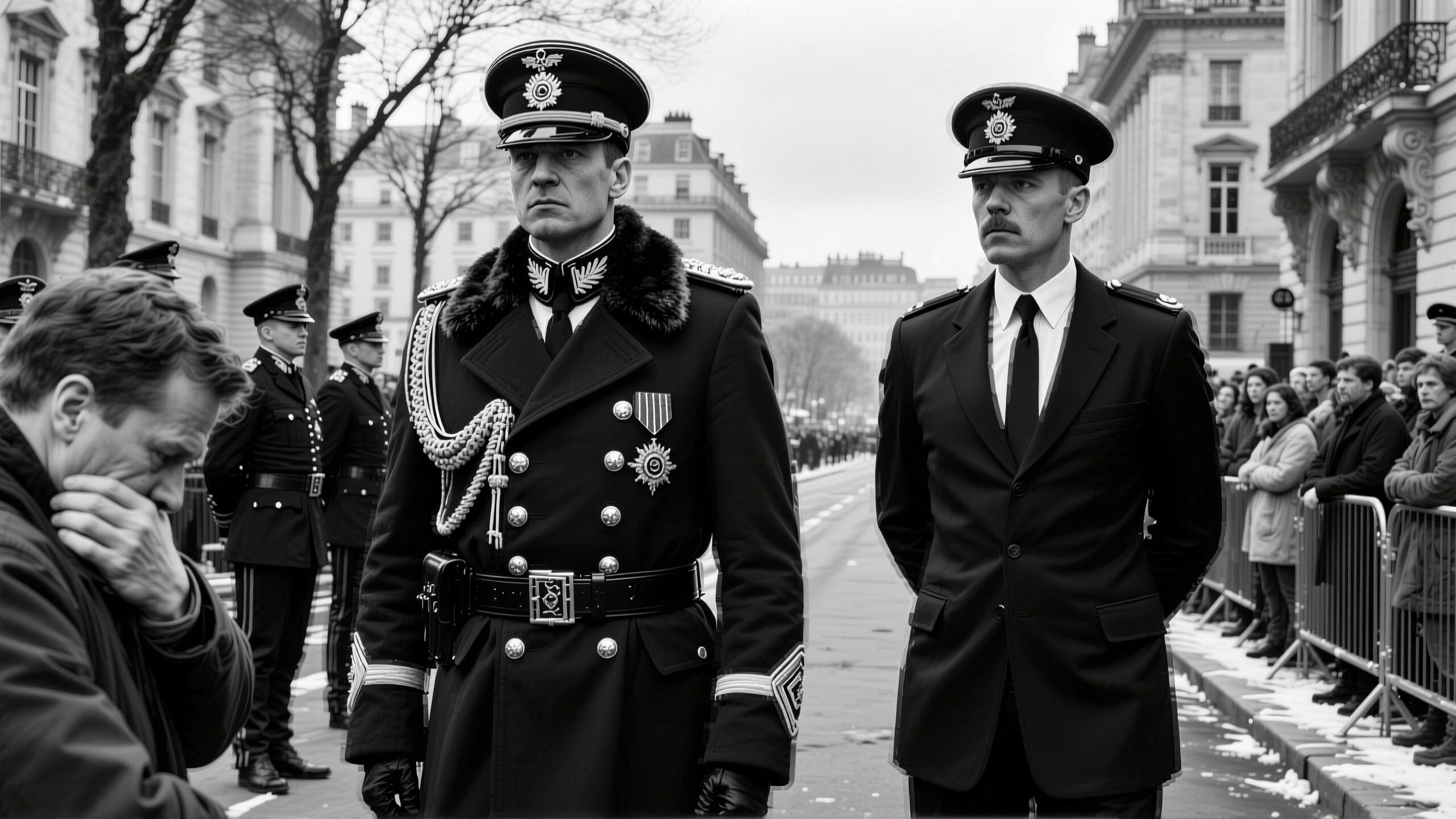 Uniformed Procession in European City