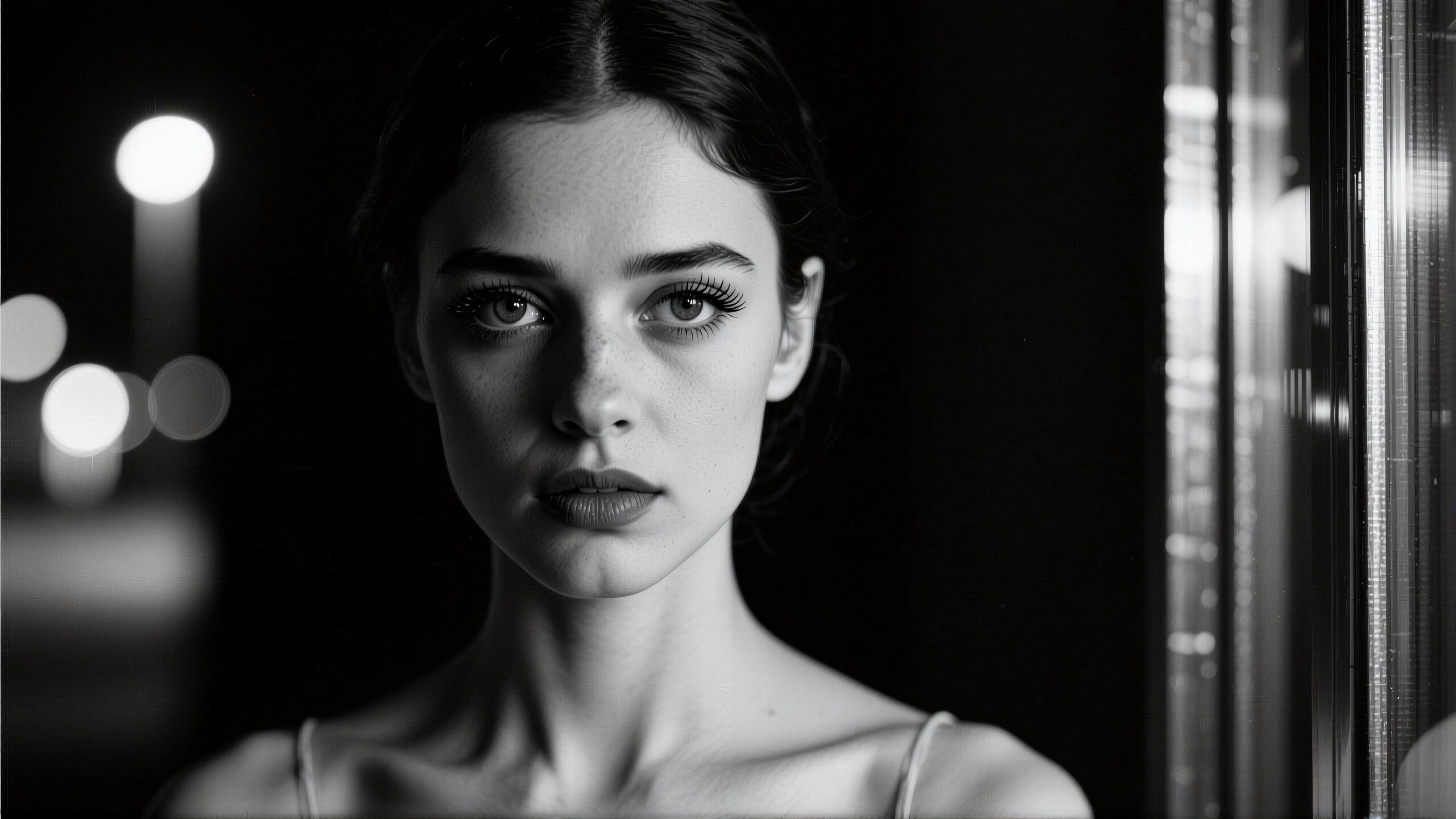 Enigmatic Nighttime Portrait Elegance