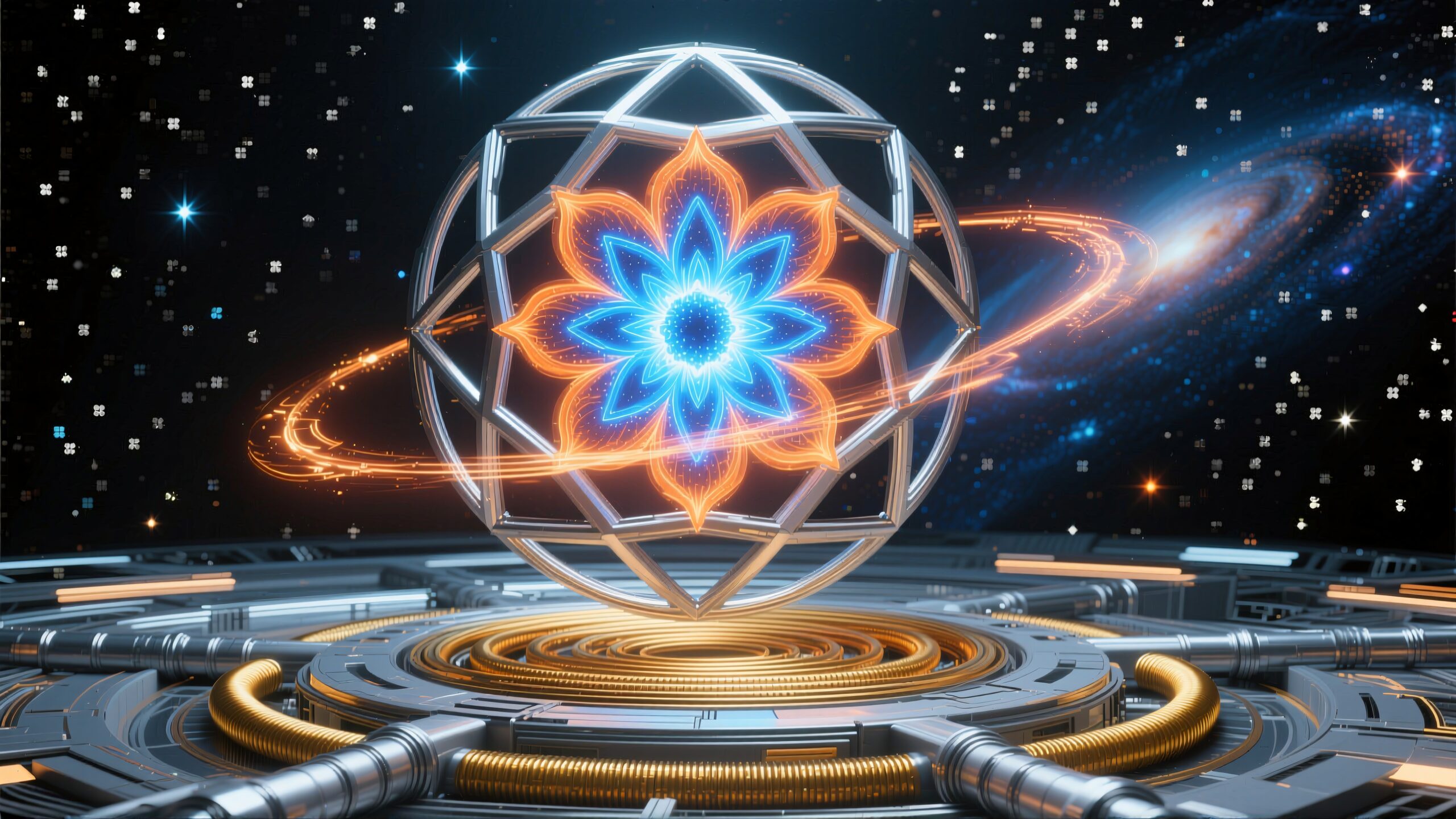 Galactic Floral Energy Structure