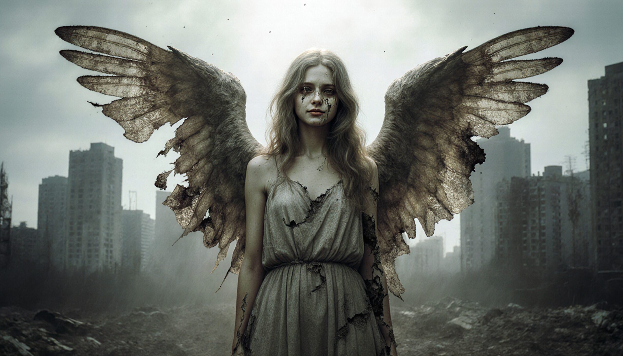 Fallen Angel in Urban Ruins
