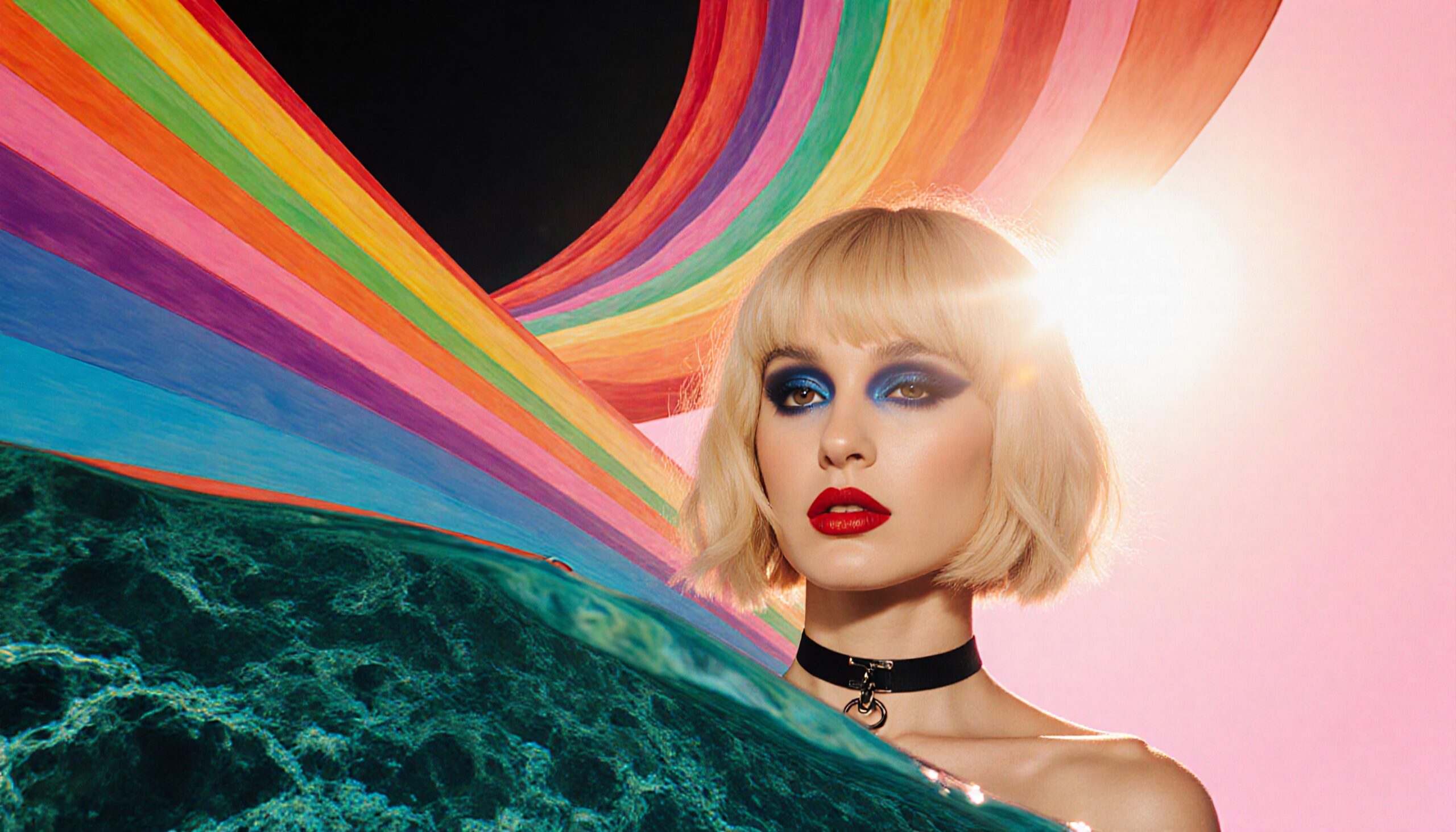 Colorful Fashion Amidst Vibrant Background