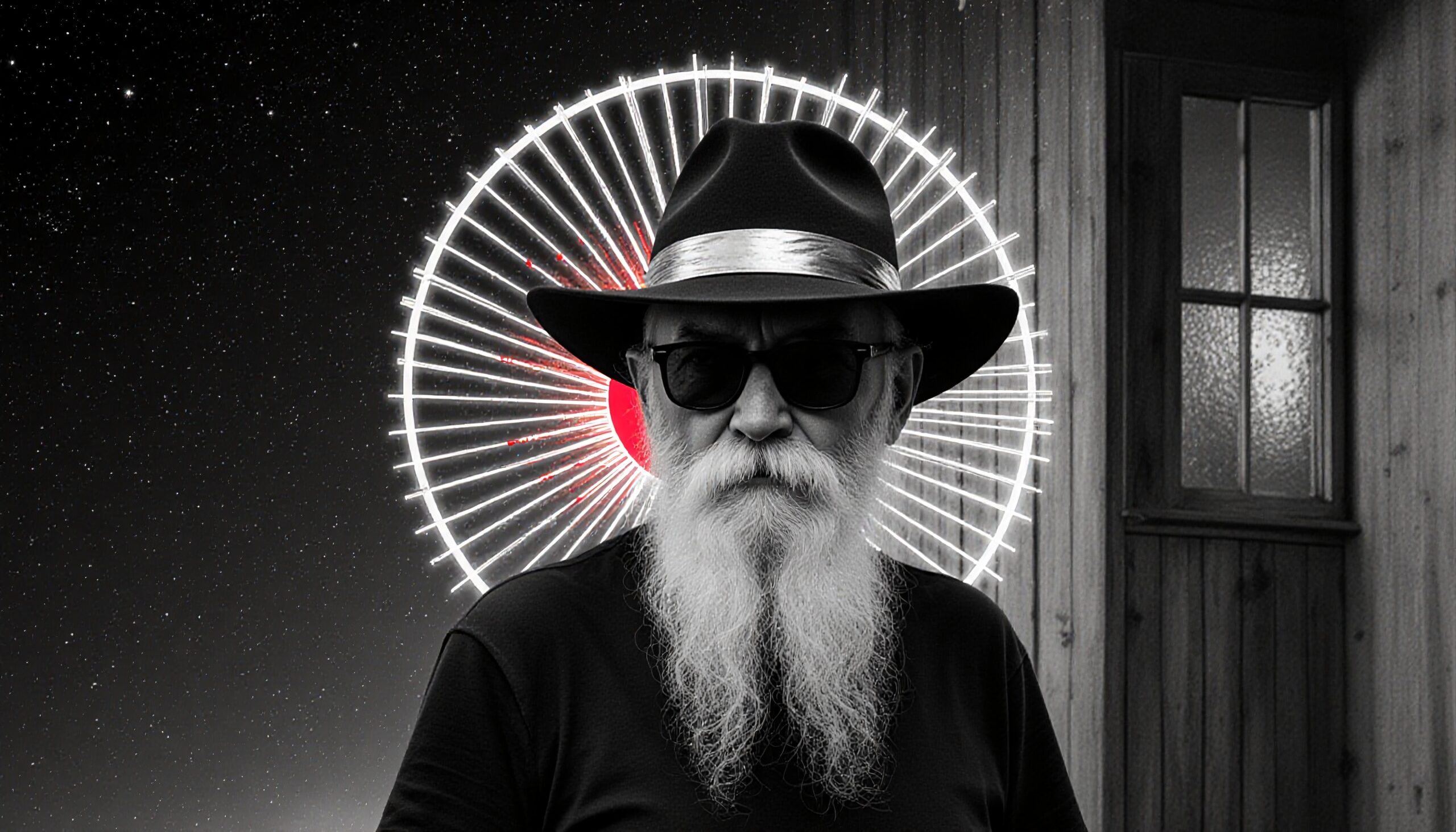 Mysterious Man Under Bright Wheel