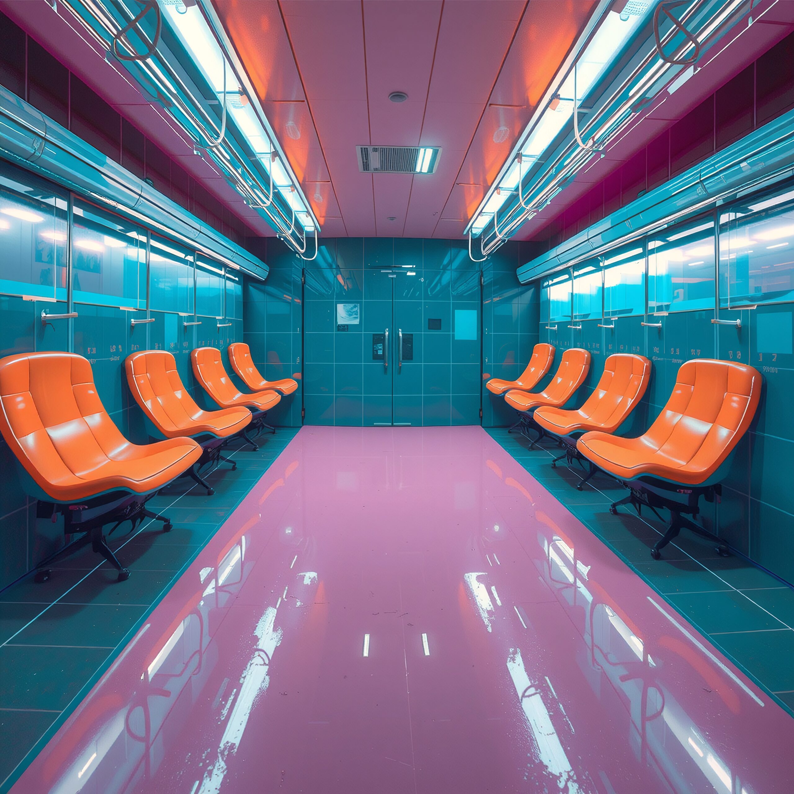 Futuristic Bold Lounge Interior