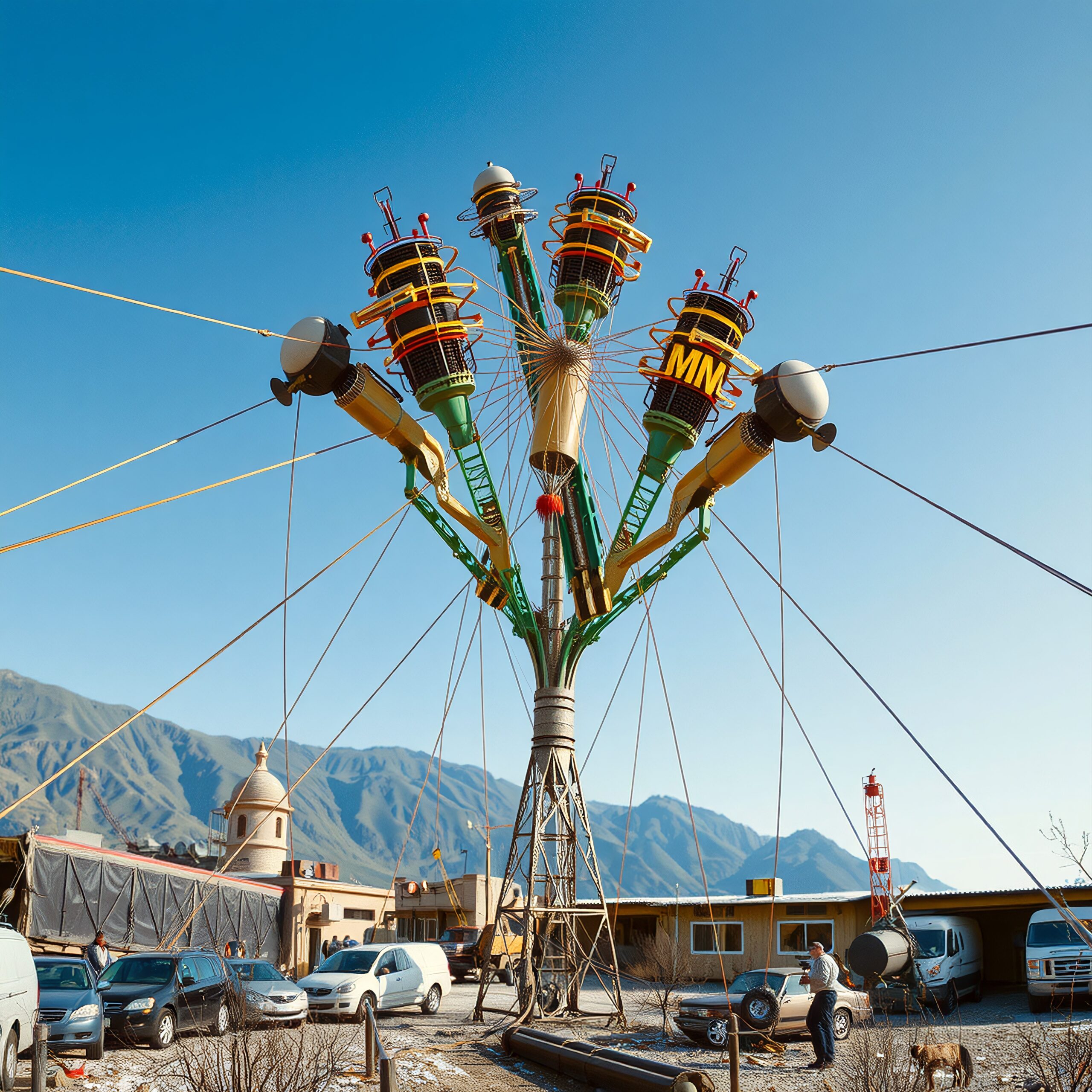 Mechanical Marvel in Scenic Setting