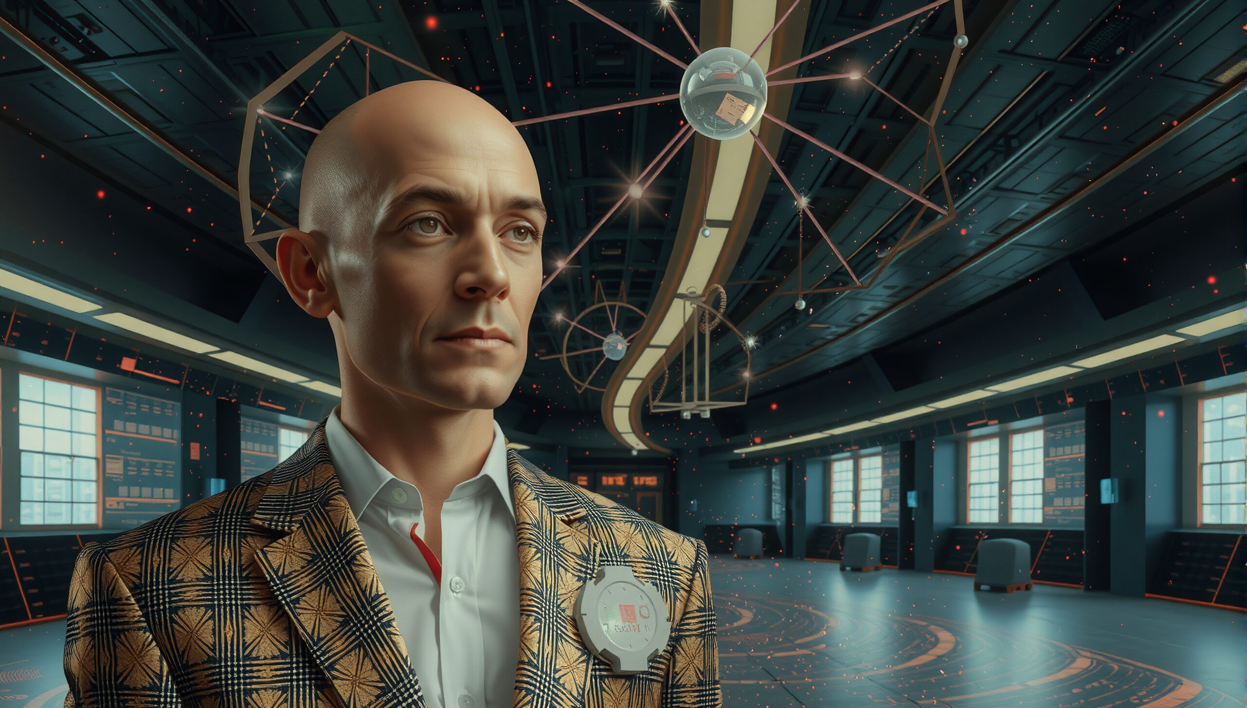 Futuristic Control Room Scene