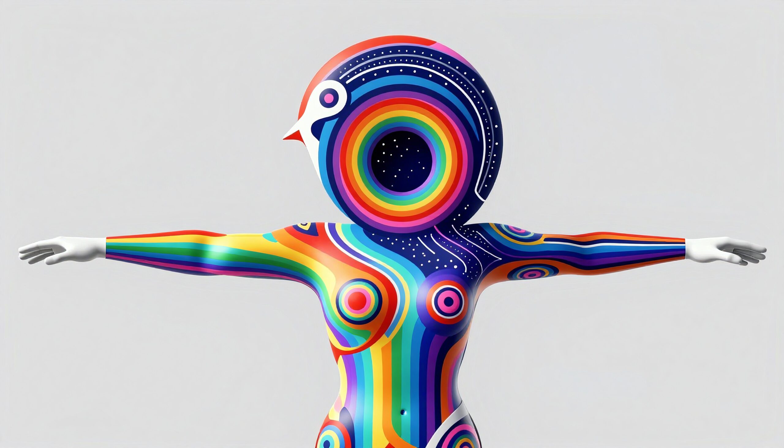 Cosmic Rainbow Art Figure
