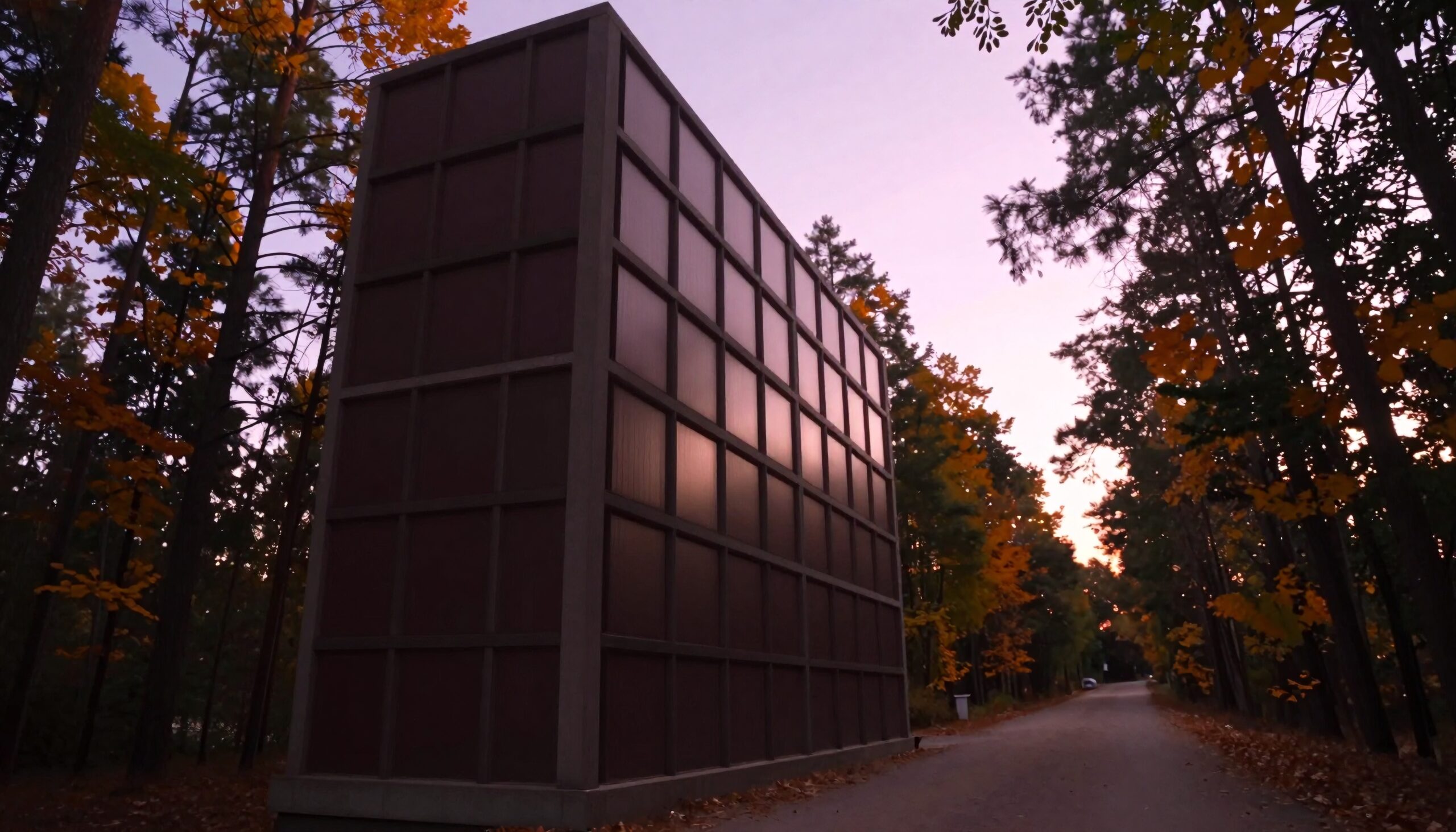 Autumnal Path with Building
