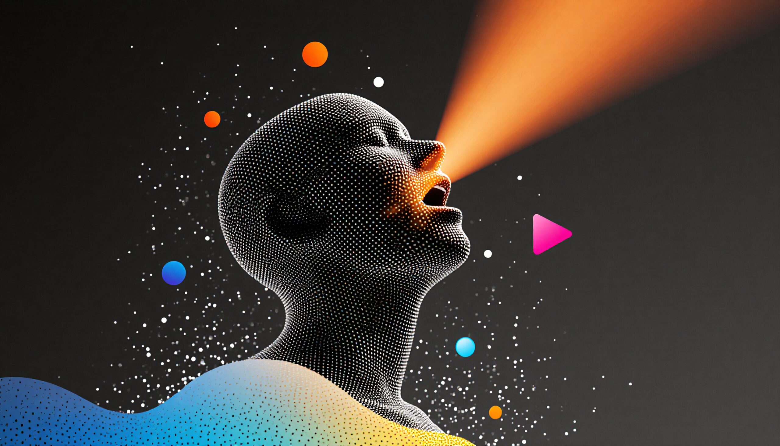 Futuristic Digital Expression Artwork