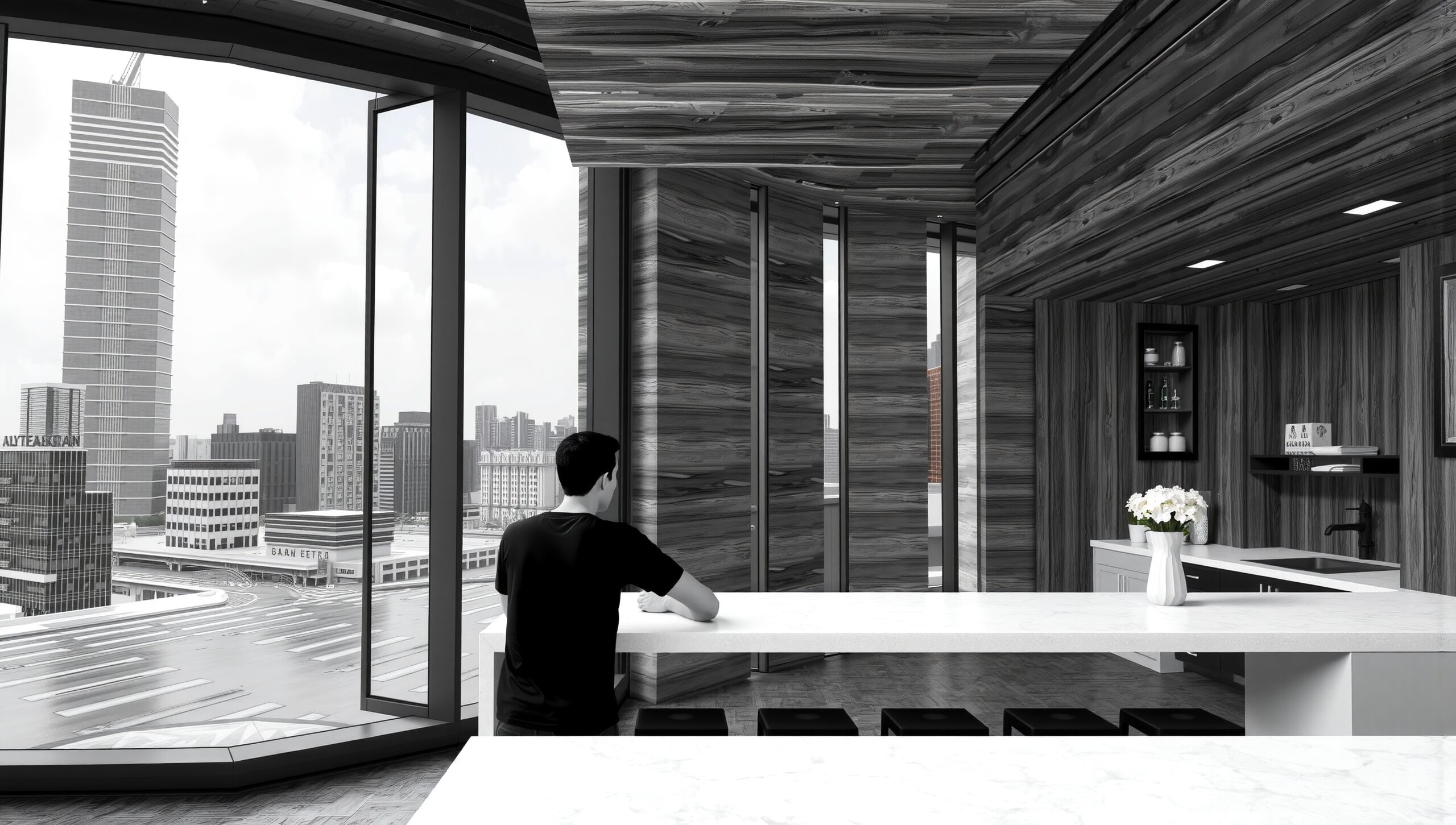 Urban Serenity from High Altitude