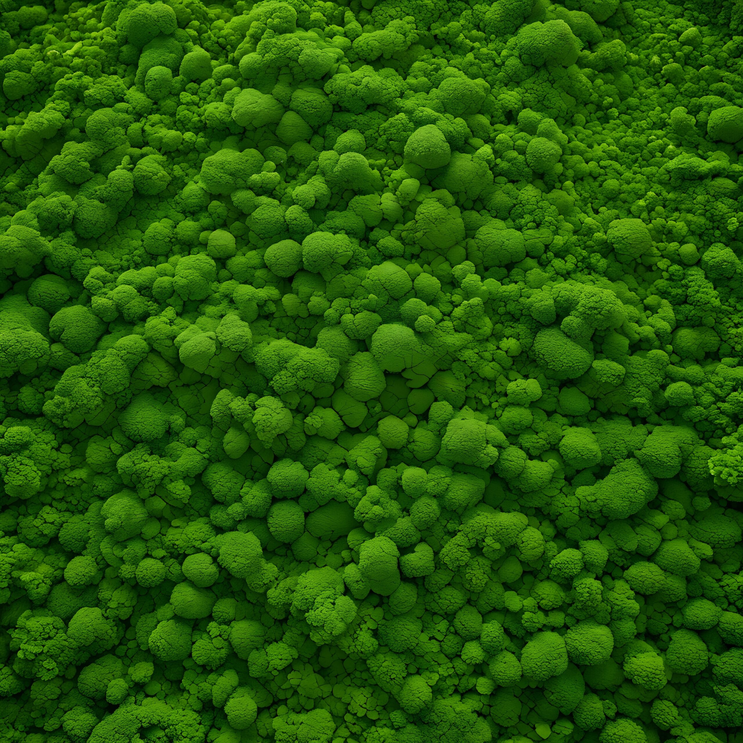 Lush Green Spheres Clustered Together