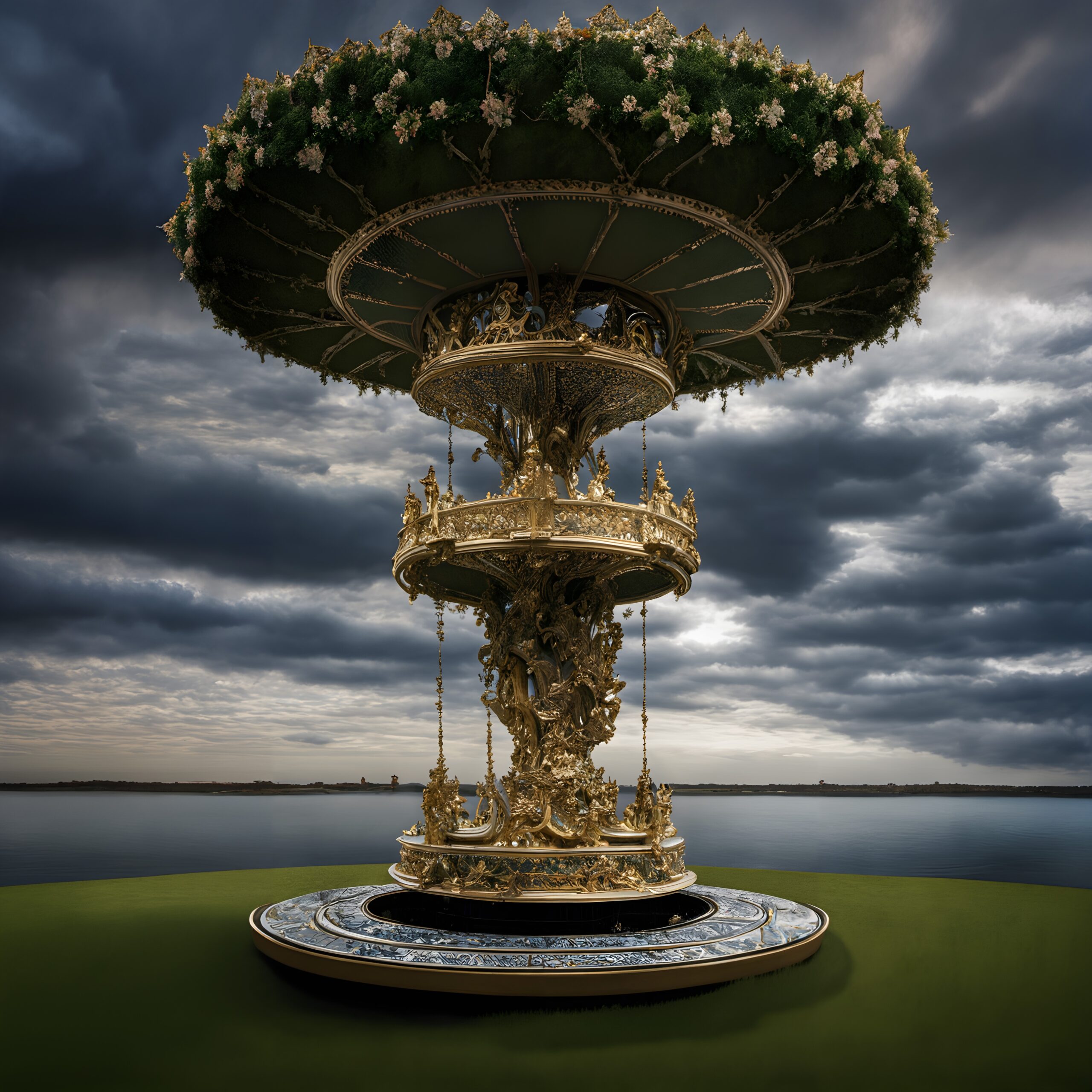 Ornate Carousel by Stormy Waters