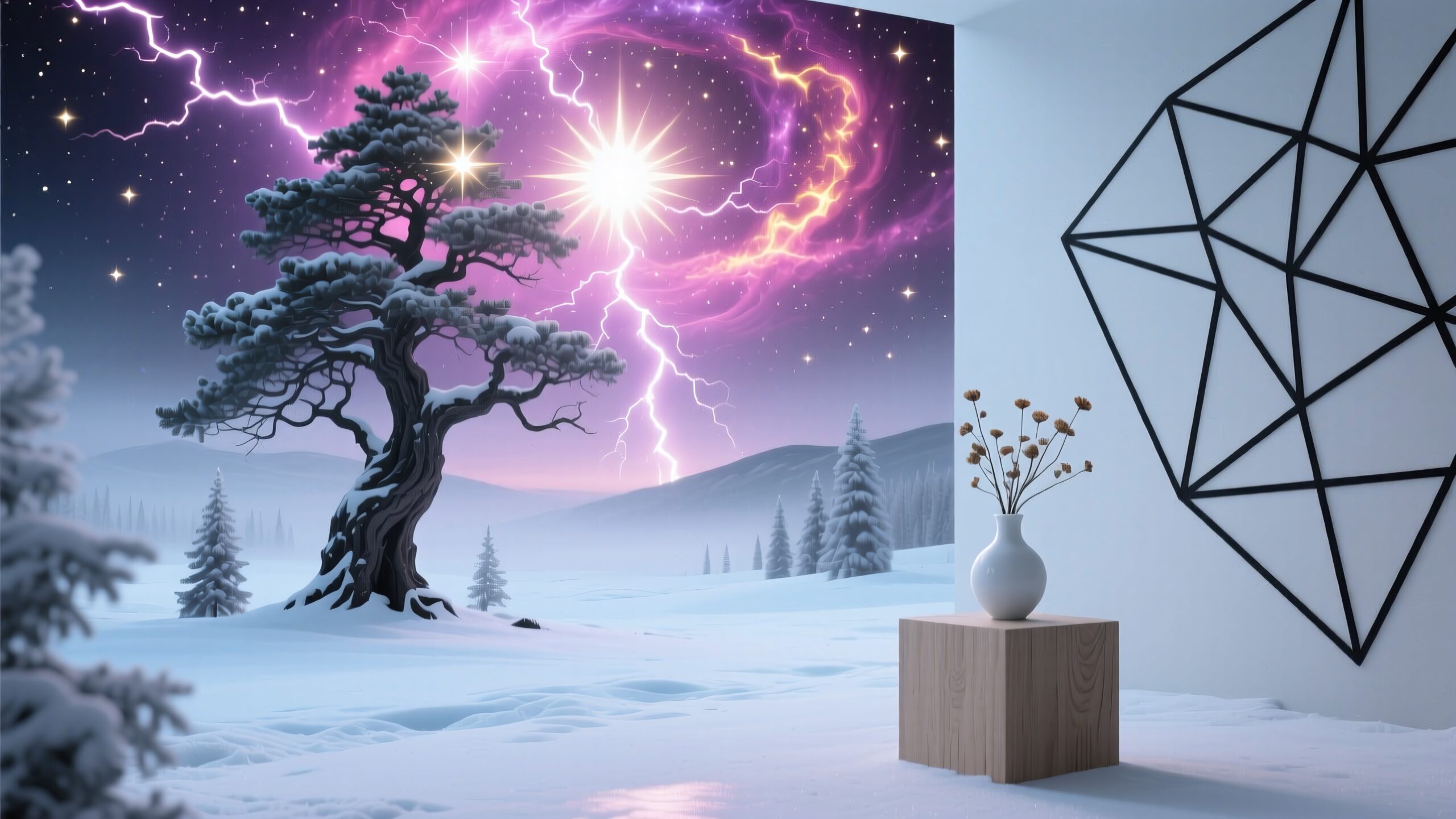 Cosmic Tree and Lightning Phenomenon