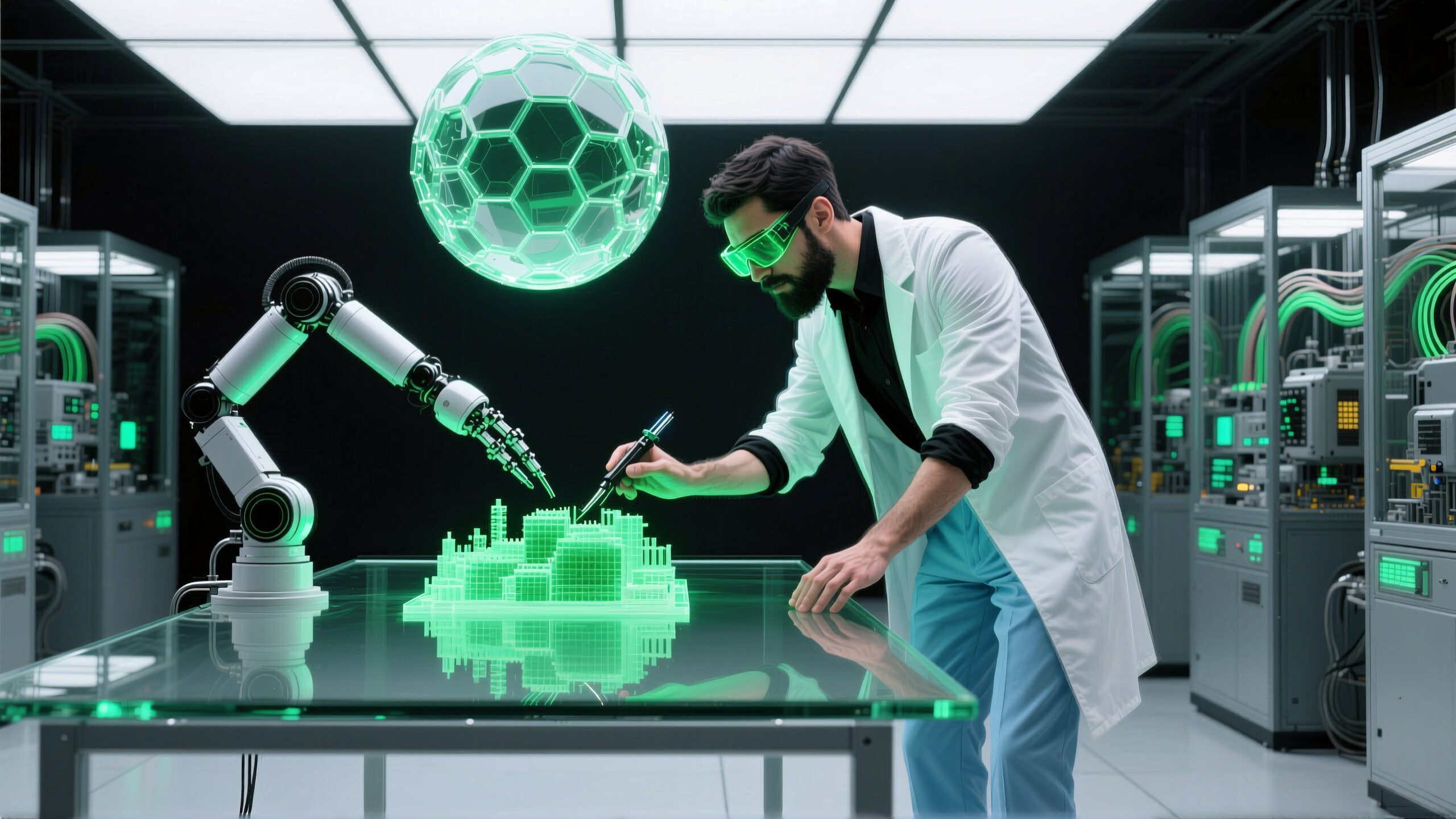 Futuristic Science Lab Collaboration