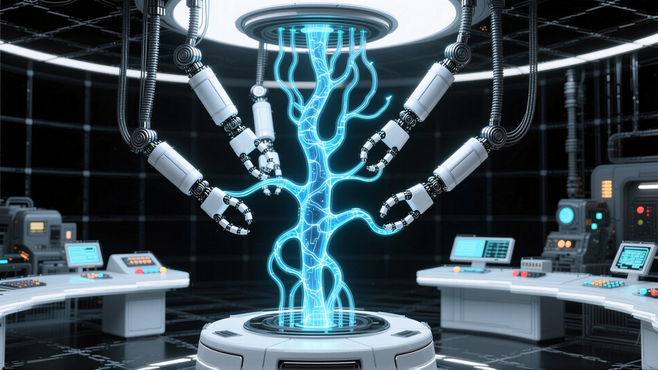 Robotic Tech Lab with Neon