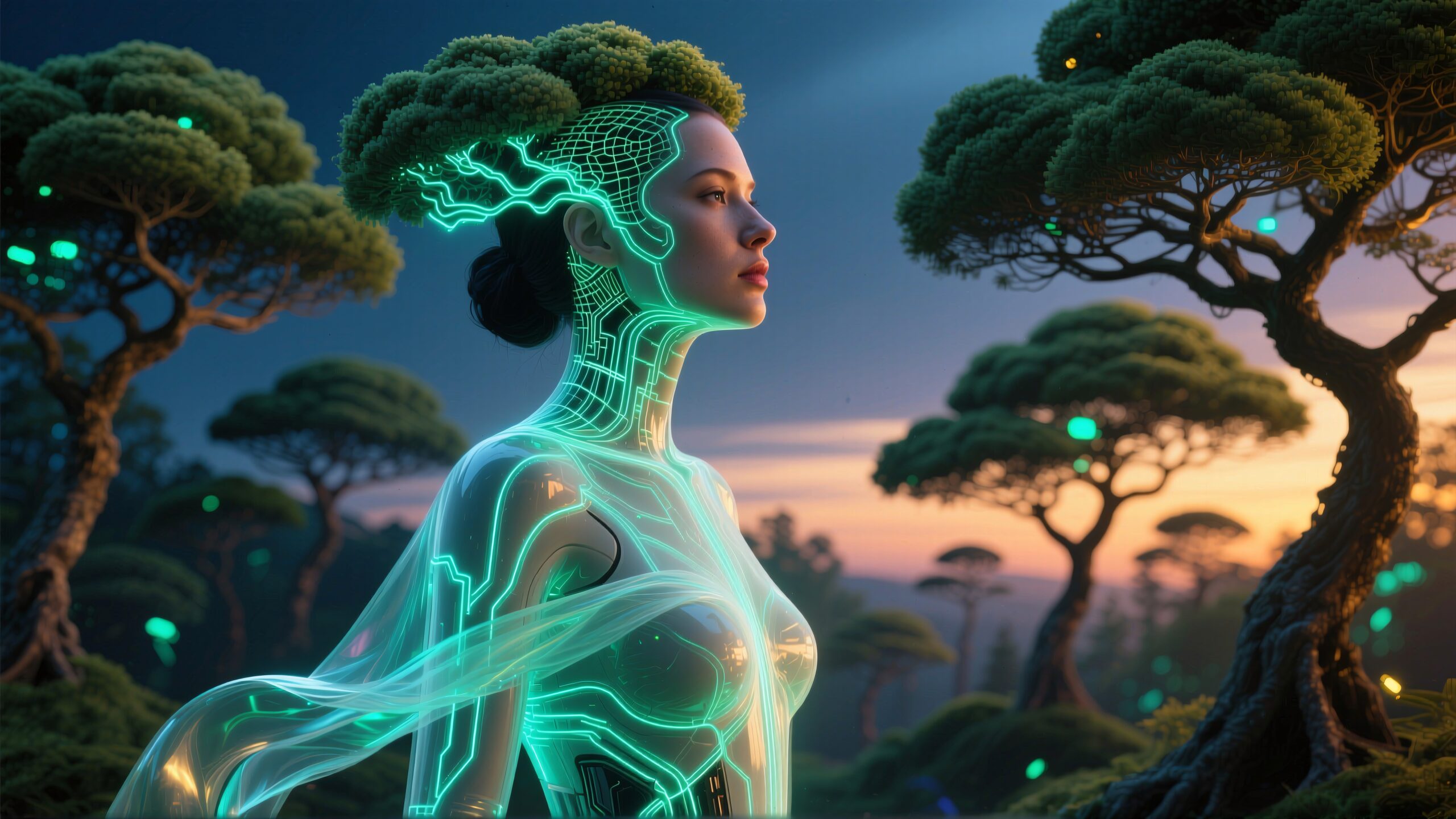 Woman In Forest Wonderland