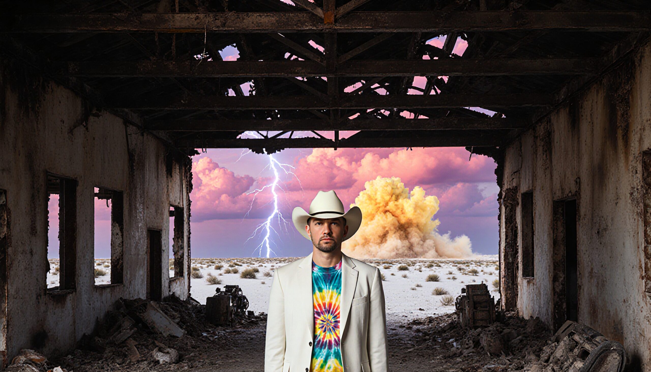 Surreal Desert Cowboy Scene