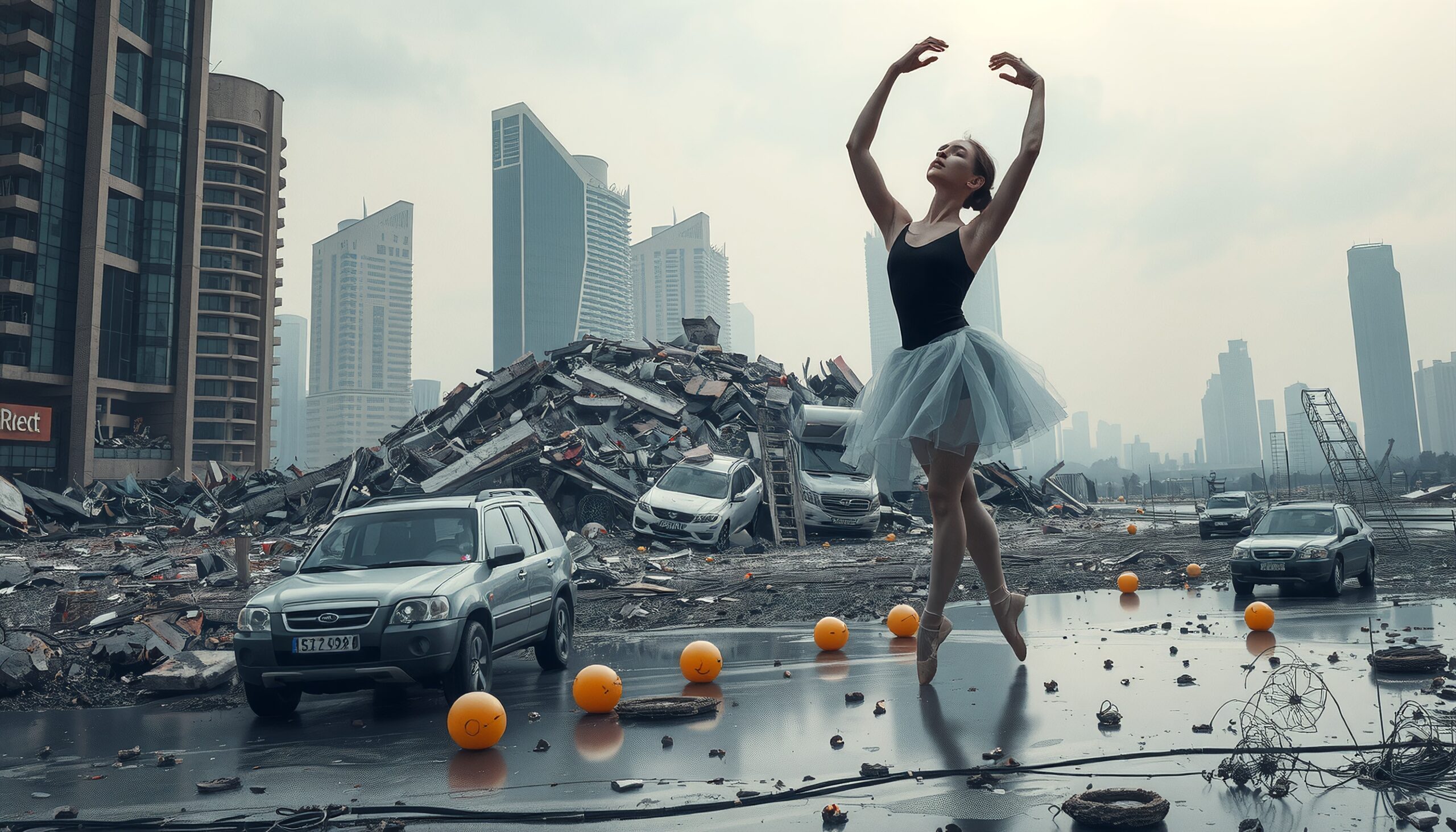 Ballet Scene in Urban Ruins