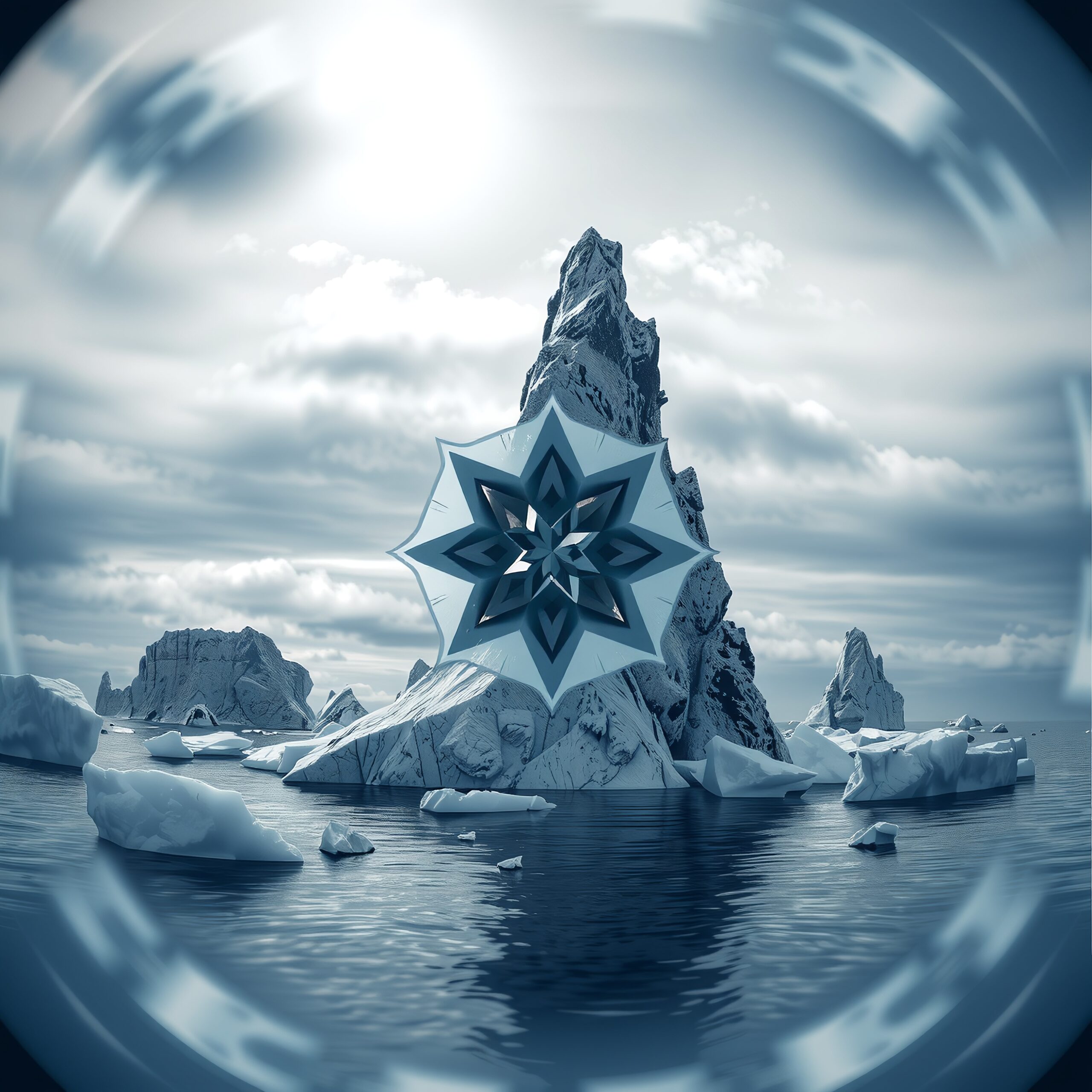 Star Over Iceberg Reflections Beauty