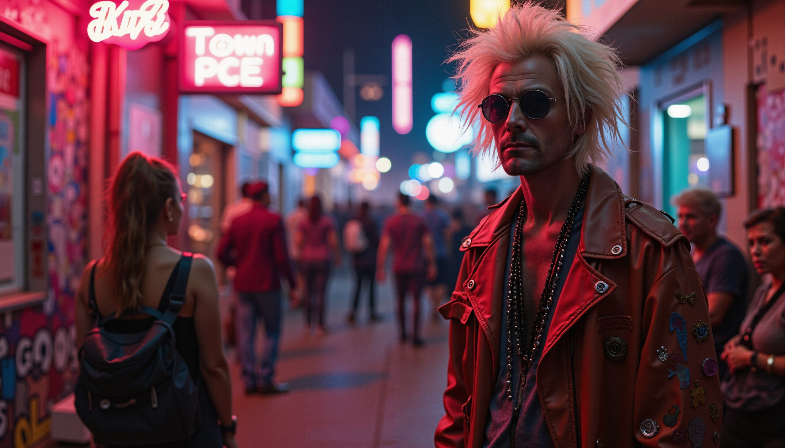 Neon Dreams Urban Nightlife Fashion